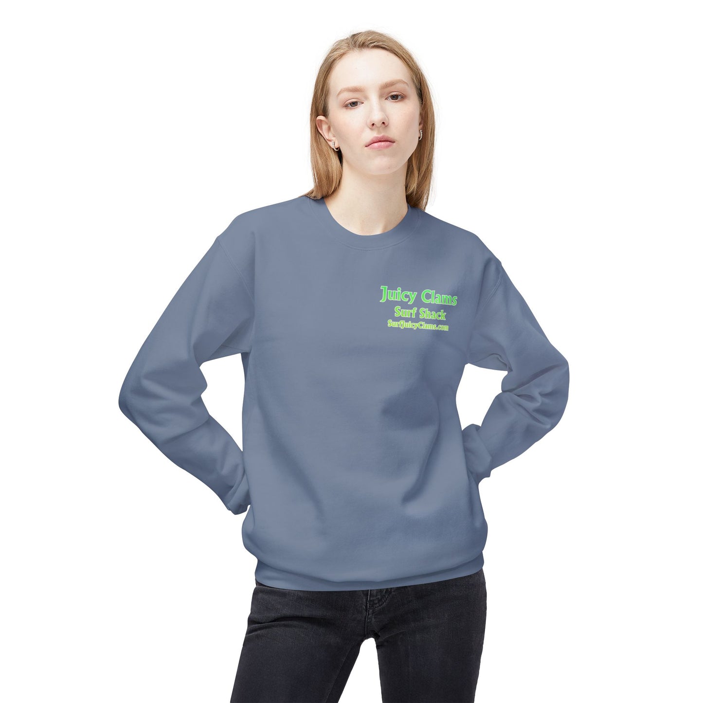 Juicy Clams Unisex Midweight Fleece Crewneck Sweatshirt (D031)