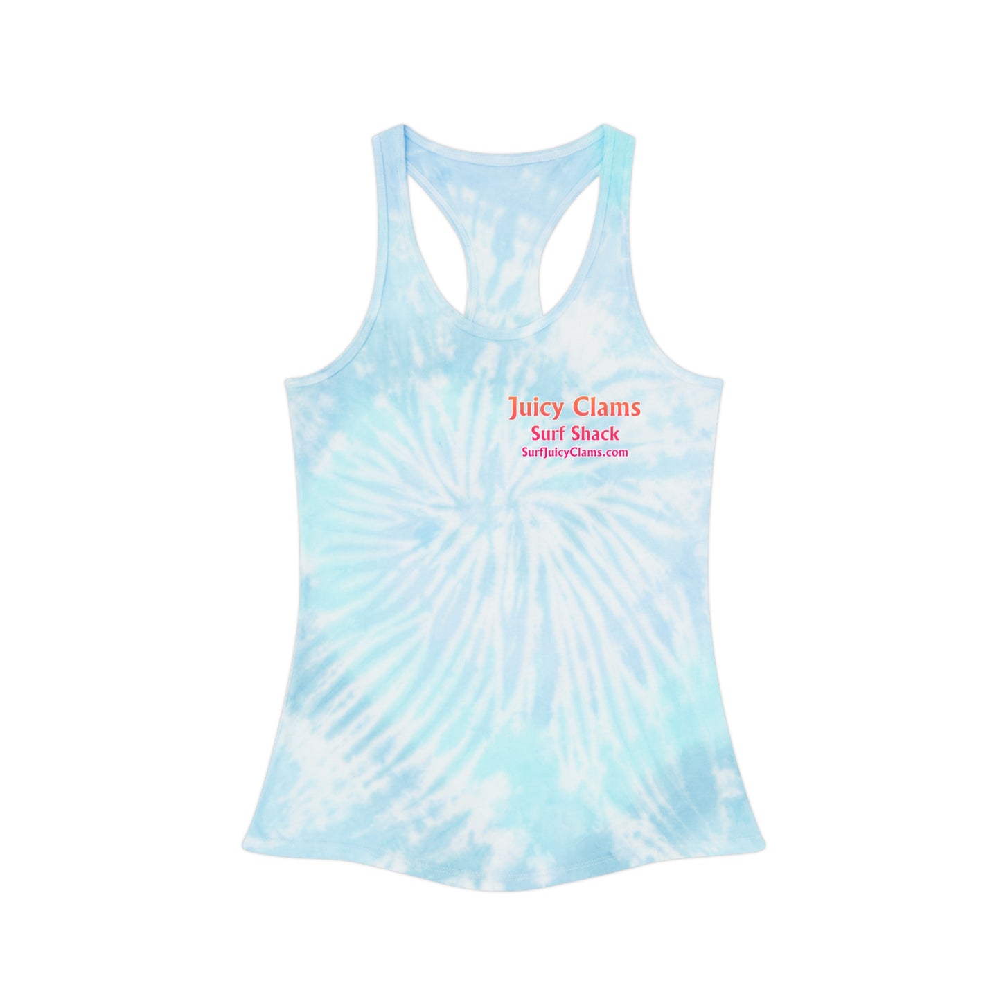 Juicy Clams Tie Dye Racerback Tank Top (D046)