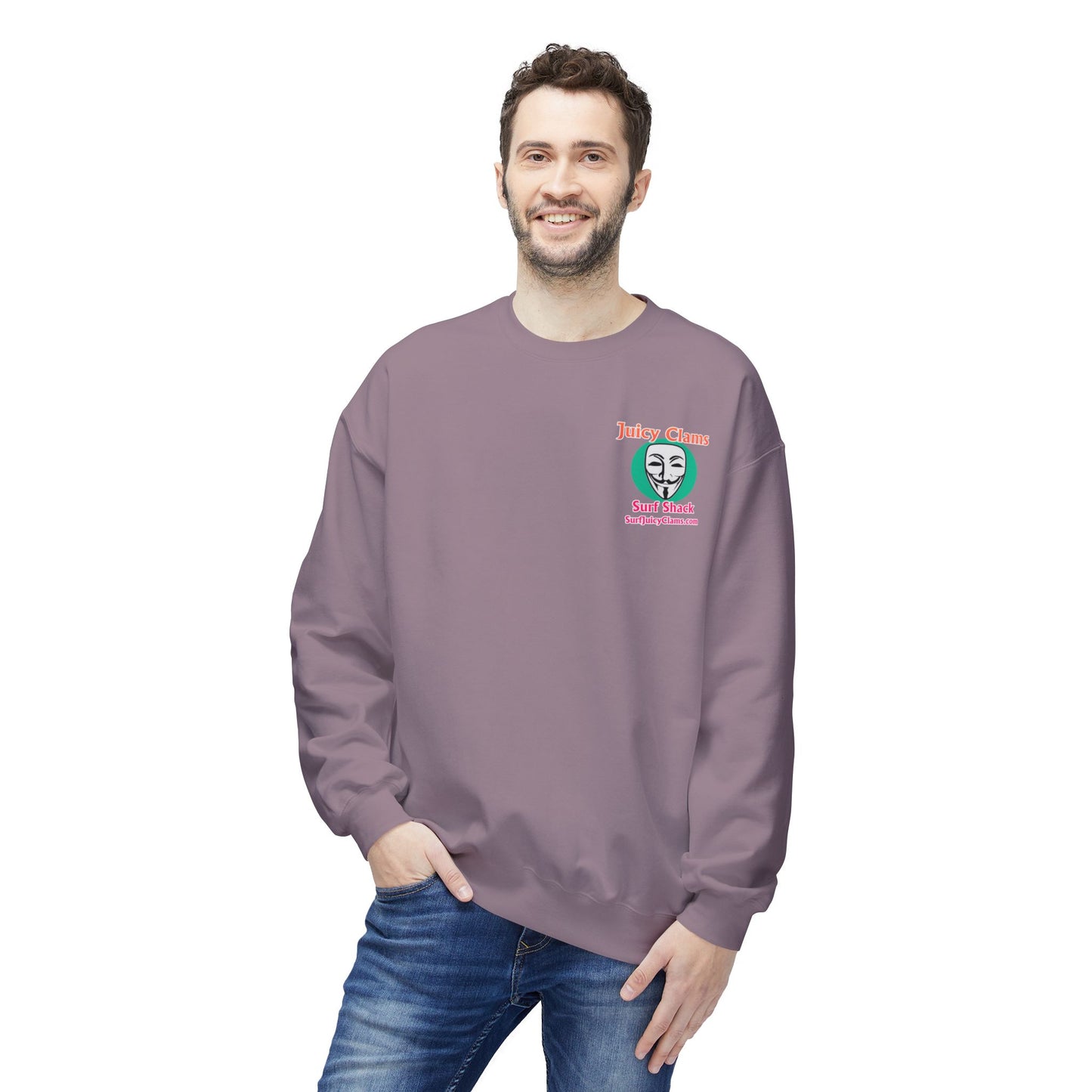 Juicy Clams Unisex Midweight Fleece Crewneck Sweatshirt (L030)