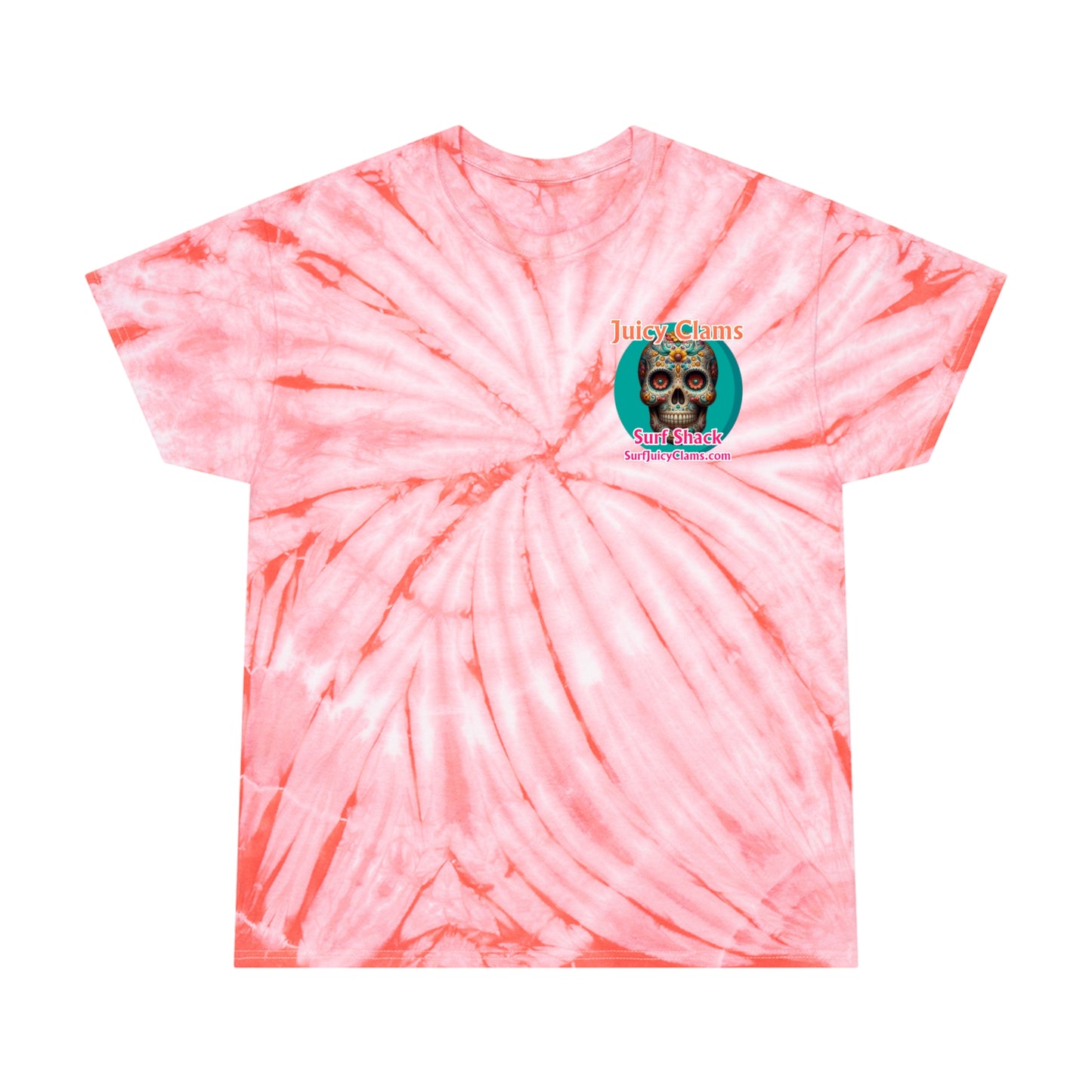 Juicy Clams Unisex Logo Cyclone Tie-Dye T-Shirt (A014)