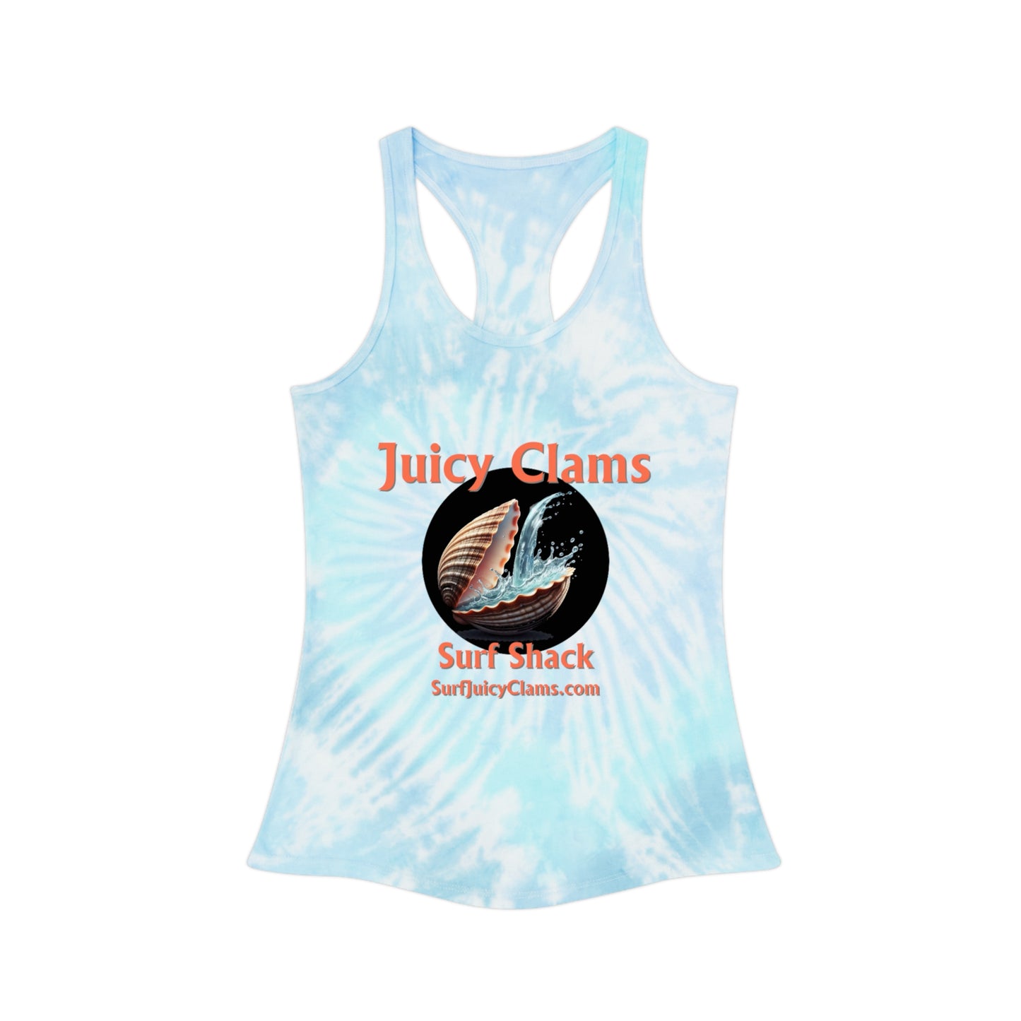 Juicy Clams Tie Dye Racerback Tank Top (L007)