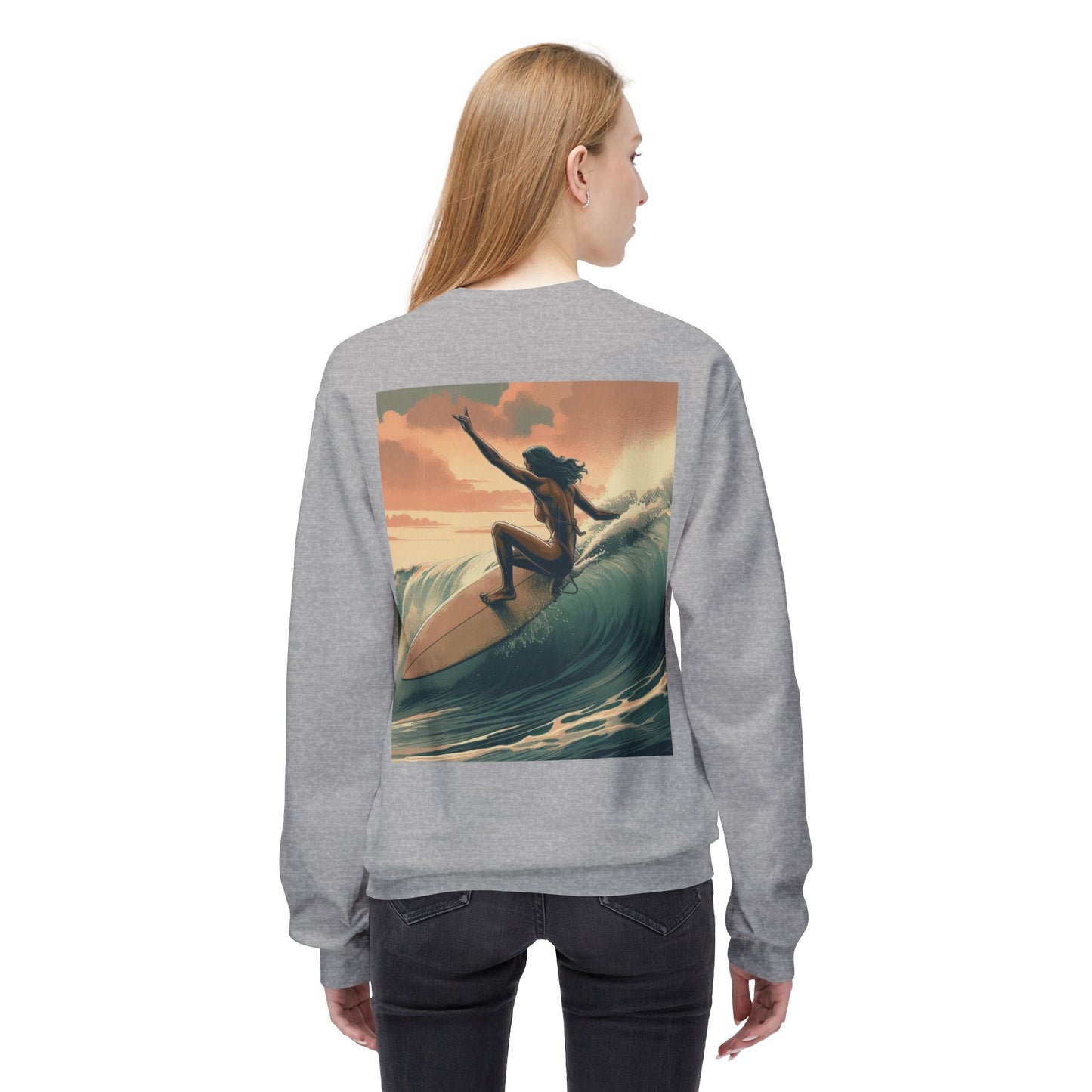 Juicy Clams Unisex Midweight Fleece Crewneck Sweatshirt (V046)