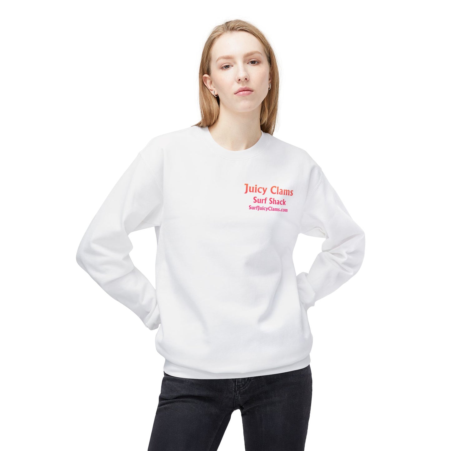 Juicy Clams Unisex Midweight Fleece Crewneck Sweatshirt (D033)