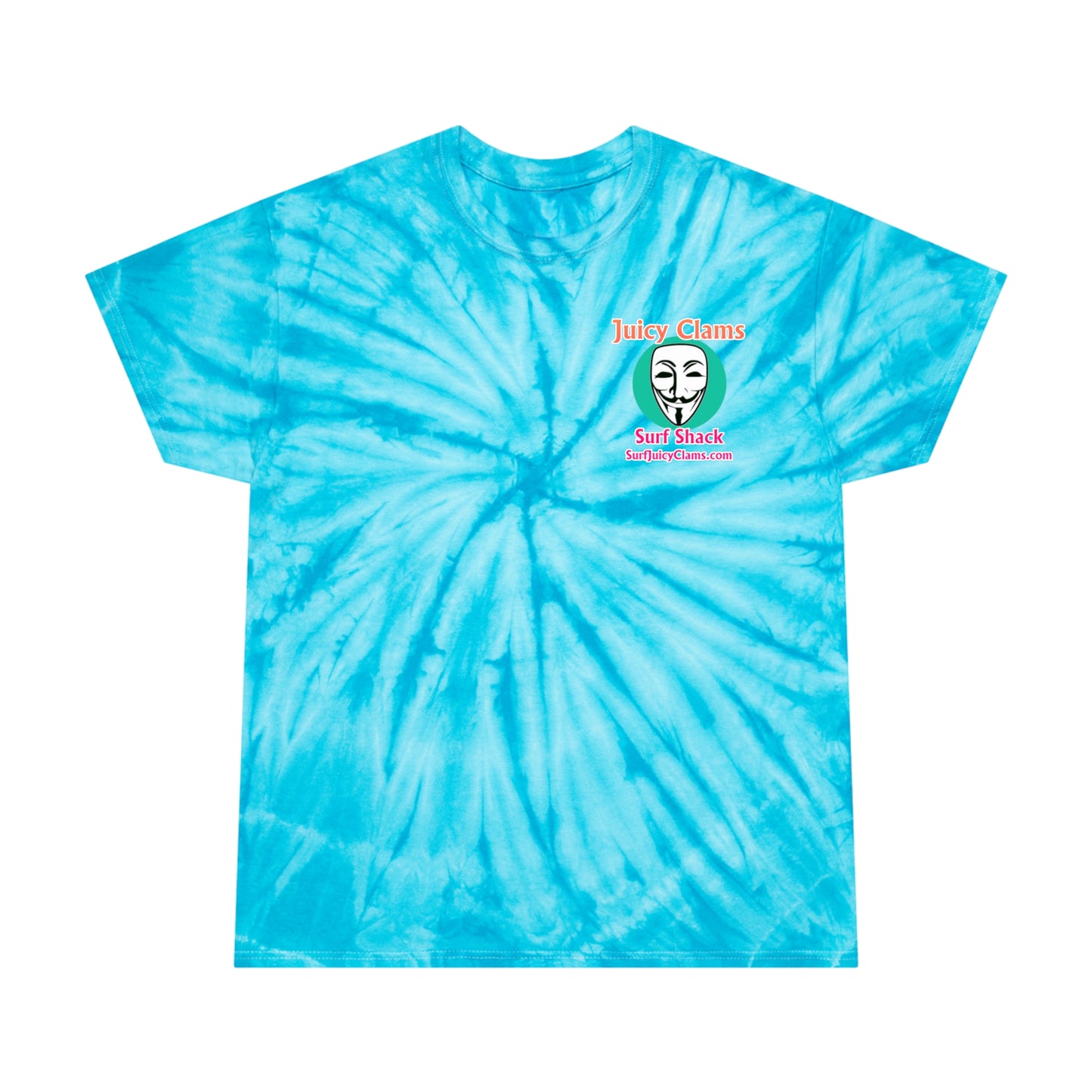 Juicy Clams Unisex Logo Cyclone Tie-Dye T-Shirt (A009)