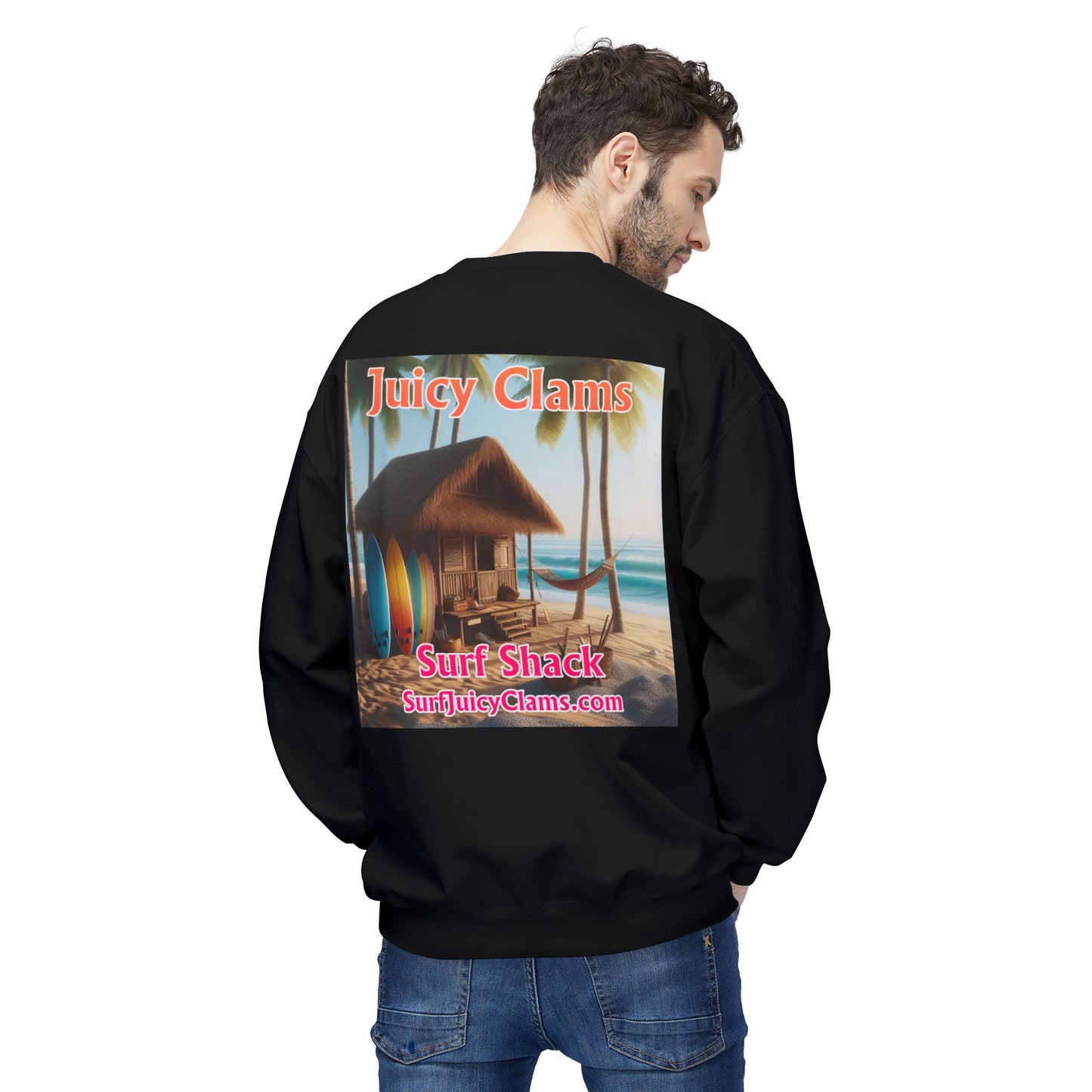 Juicy Clams Unisex Midweight Fleece Crewneck Sweatshirt (S004)