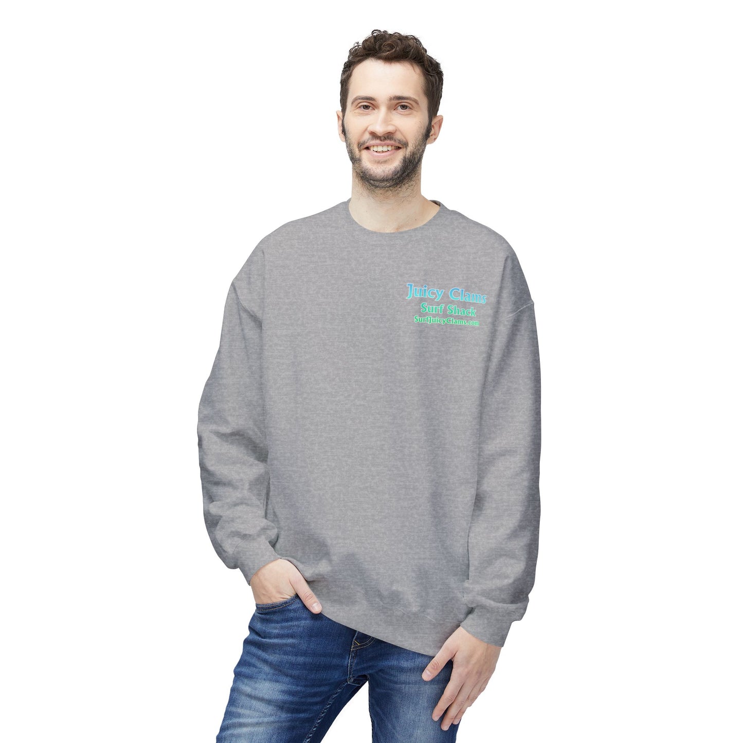 Juicy Clams Unisex Midweight Fleece Crewneck Sweatshirt (P205)