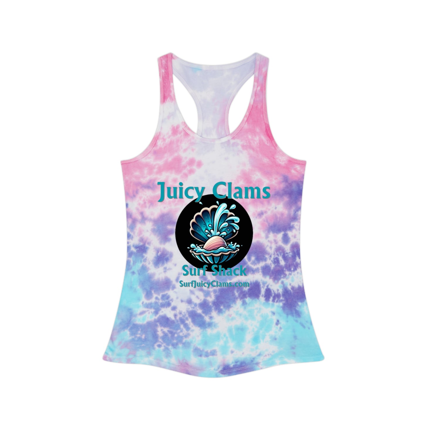 Juicy Clams Tie Dye Racerback Tank Top (L004)