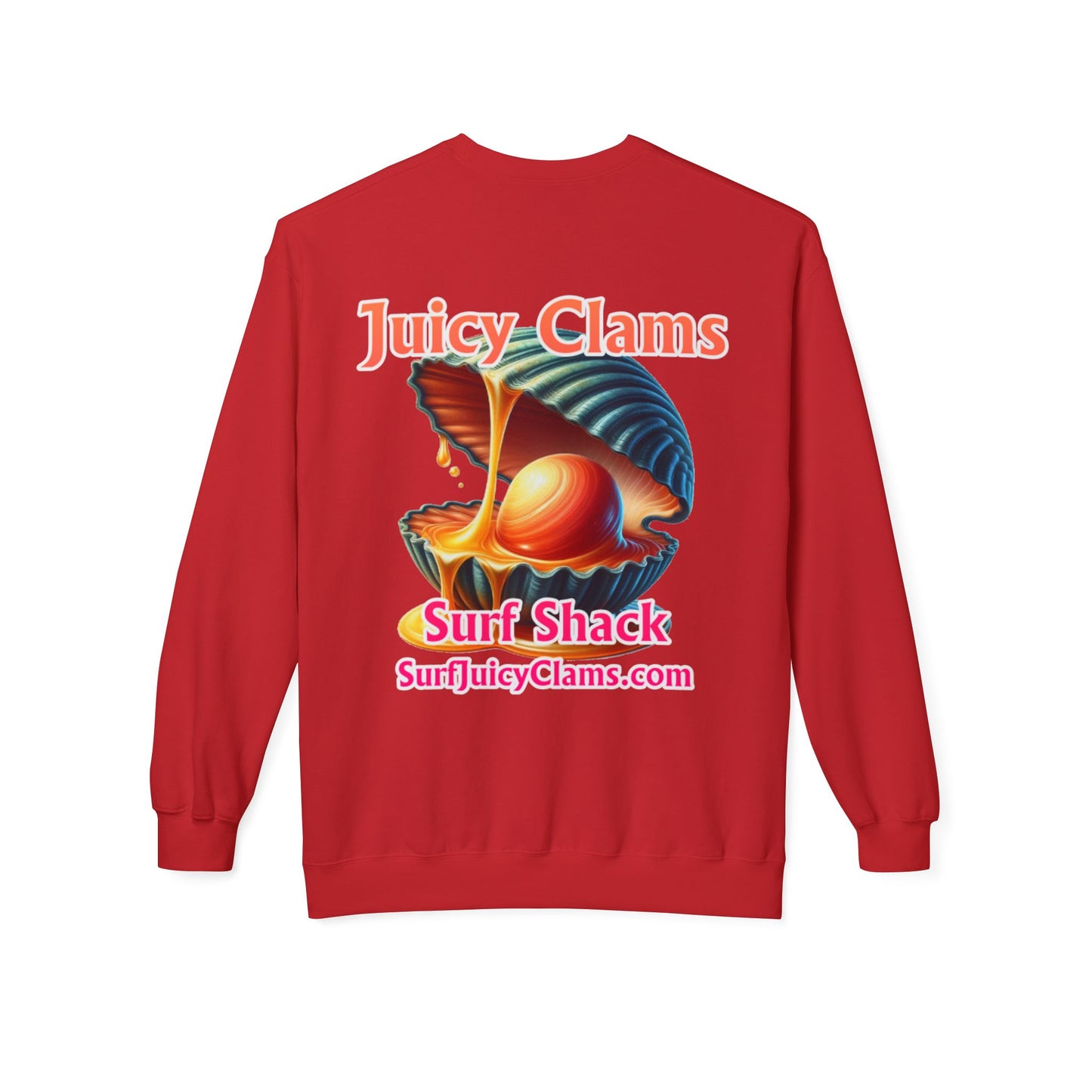 Juicy Clams Unisex Midweight Fleece Crewneck Sweatshirt (L027)