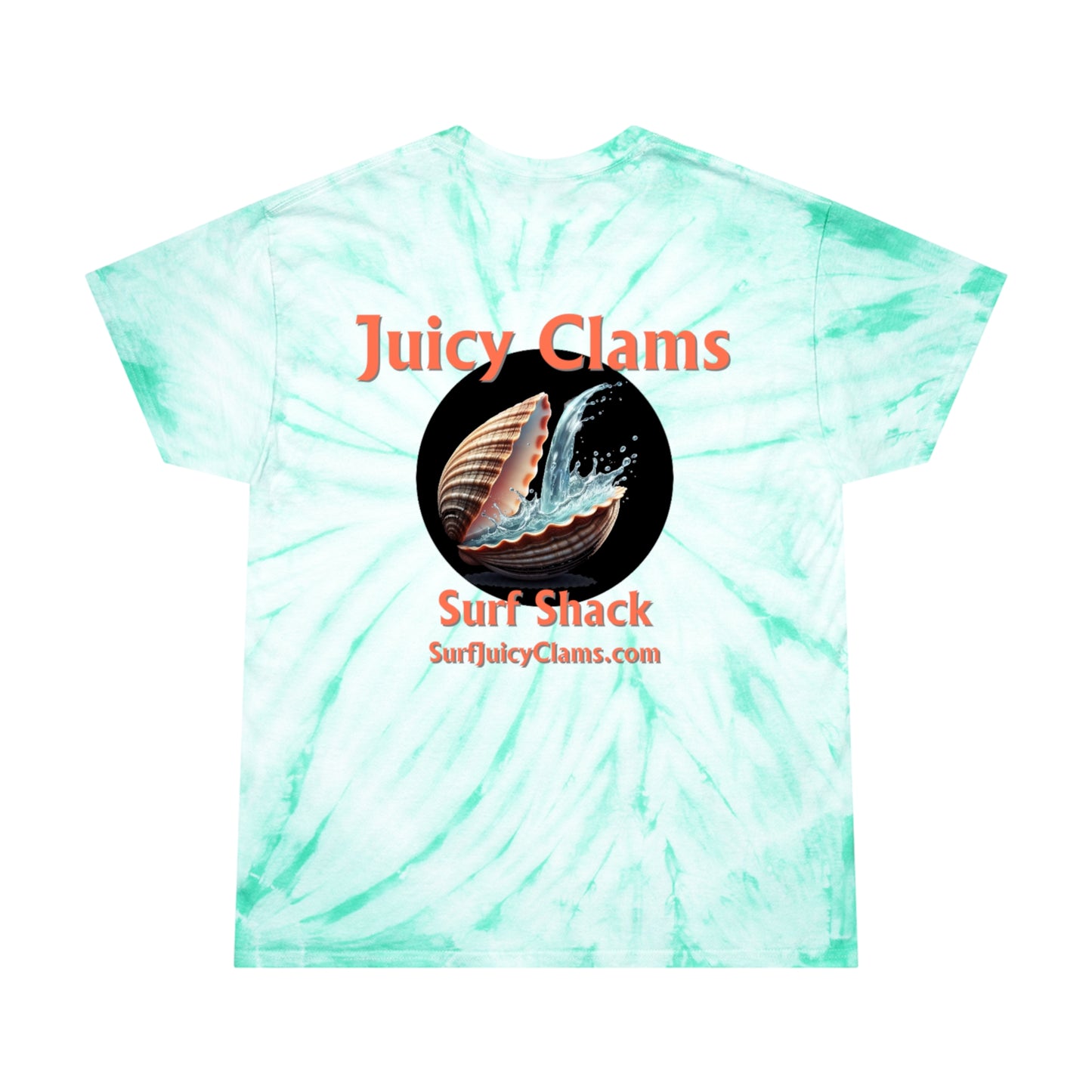 Juicy Clams Unisex Logo Cyclone Tie-Dye T-Shirt (A011)
