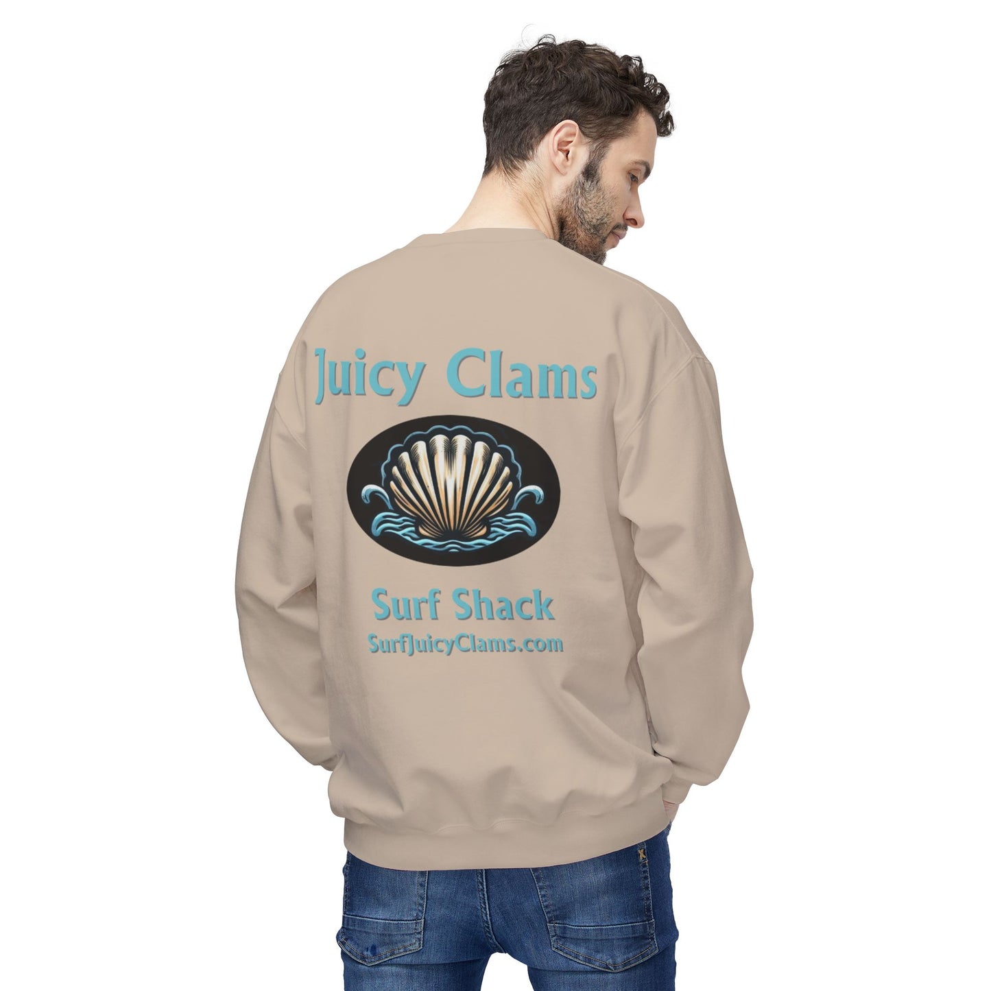 Juicy Clams Unisex Midweight Fleece Crewneck Sweatshirt (L003)