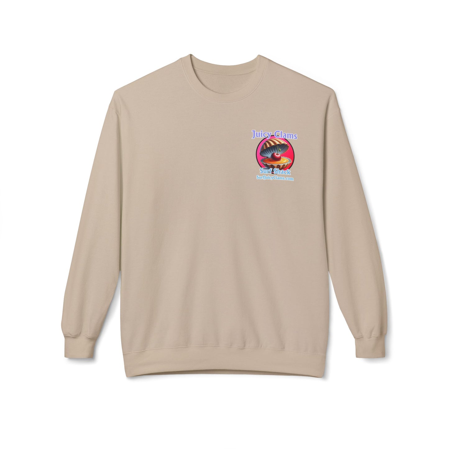 Juicy Clams Unisex Midweight Fleece Crewneck Sweatshirt (L021)