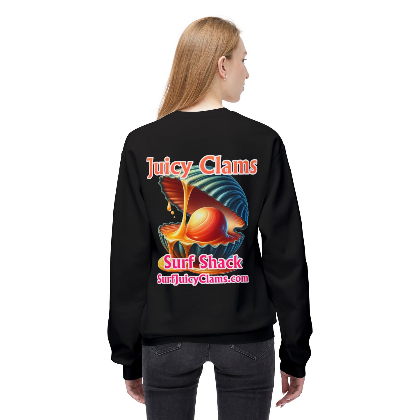 Juicy Clams Unisex Midweight Fleece Crewneck Sweatshirt (L027)