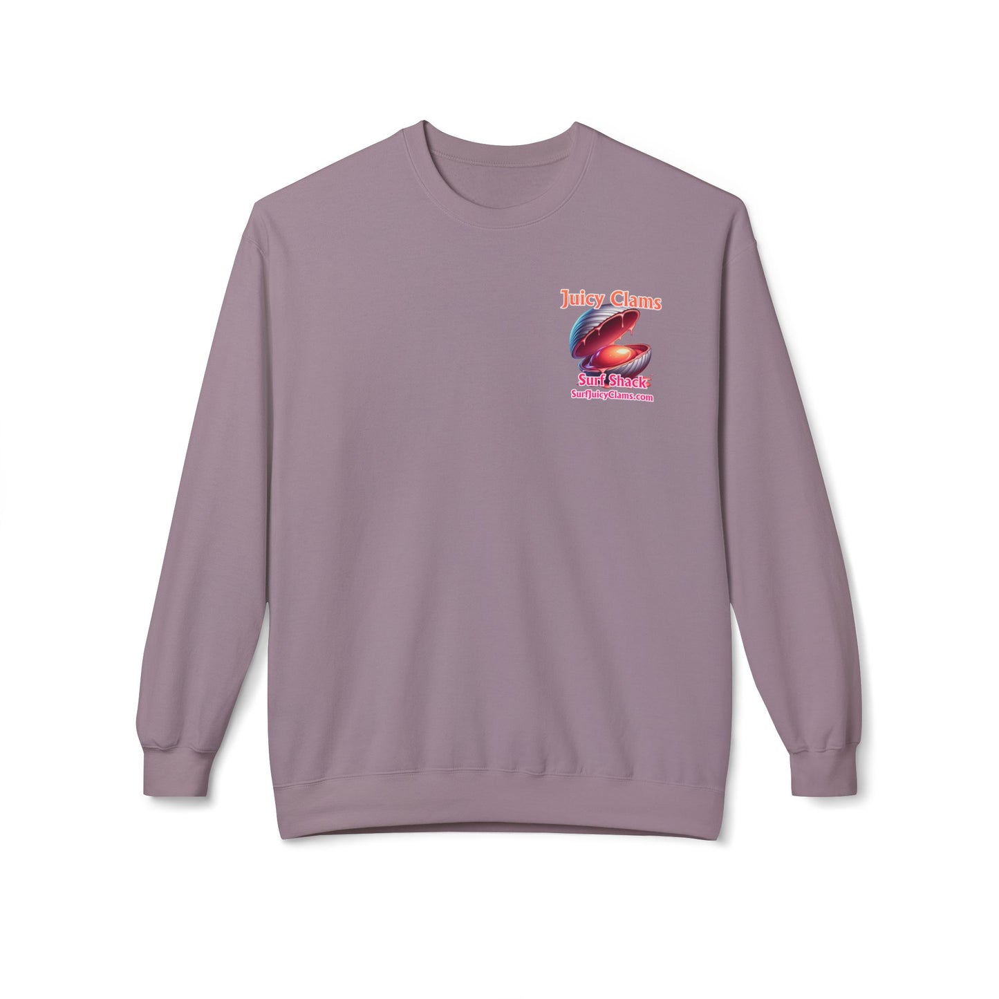 Juicy Clams Unisex Midweight Fleece Crewneck Sweatshirt (L023)