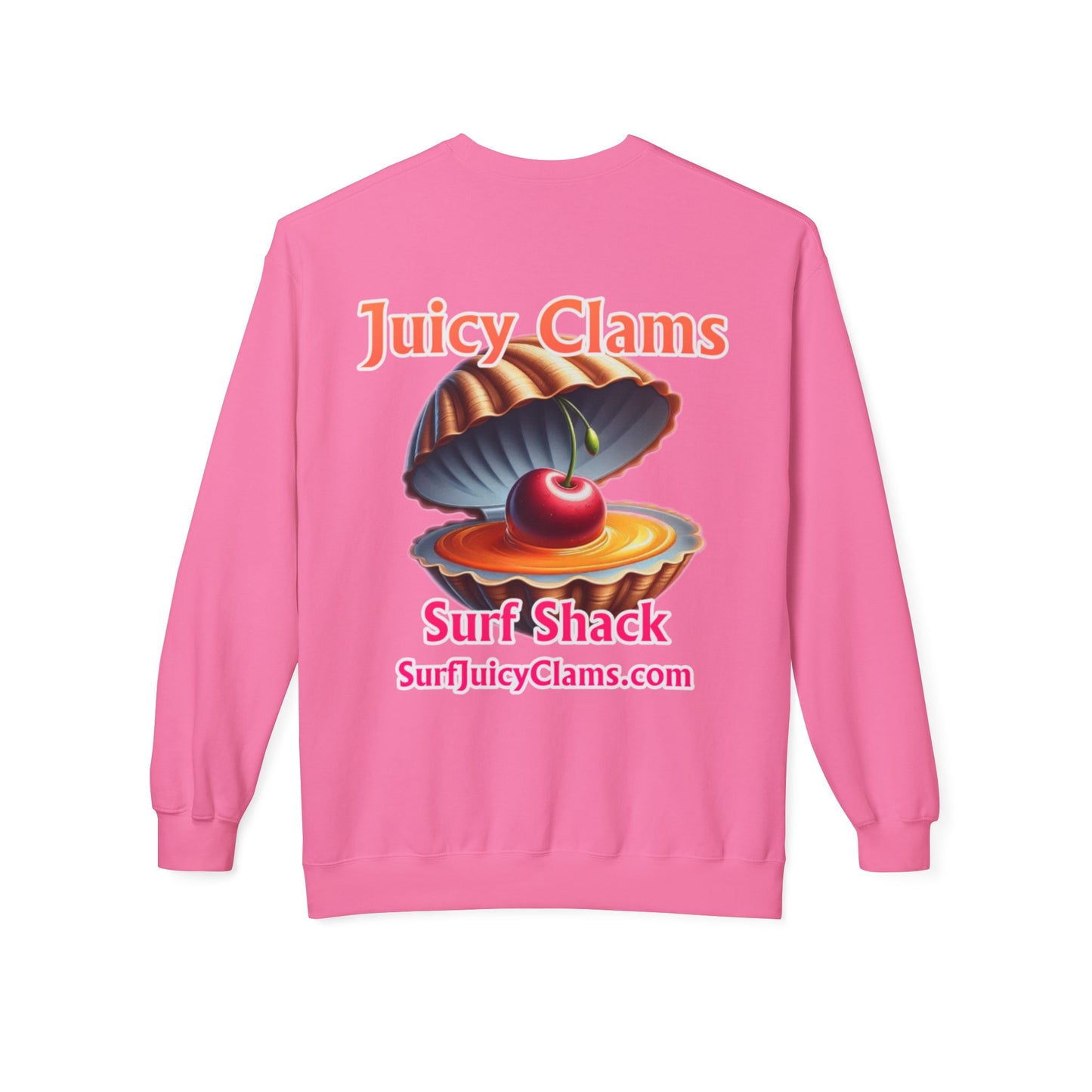 Juicy Clams Unisex Midweight Fleece Crewneck Sweatshirt (L021A)