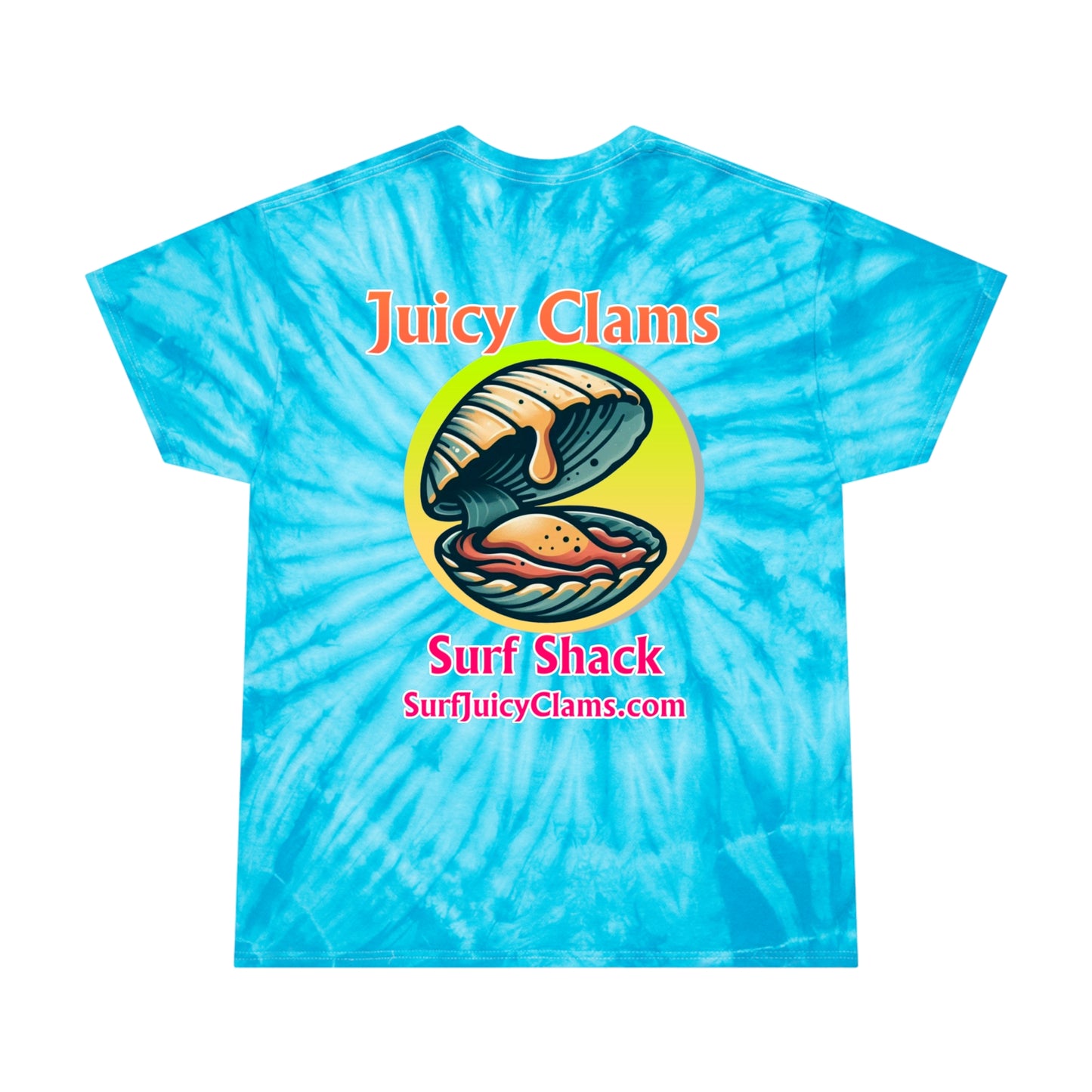 Juicy Clams Unisex Logo Cyclone Tie-Dye T-Shirt (A010)