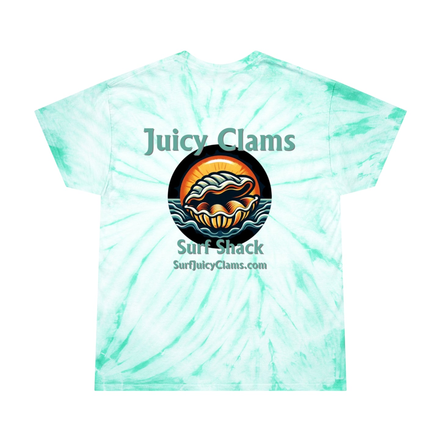 Juicy Clams Unisex Logo Cyclone Tie-Dye T-Shirt (A002)
