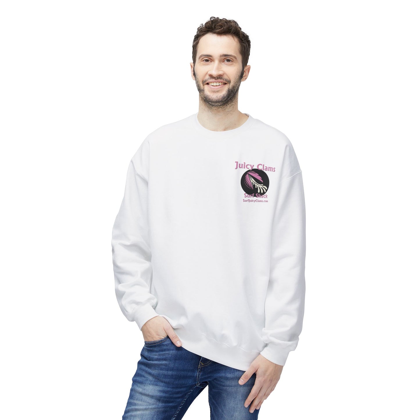 Juicy Clams Unisex Midweight Fleece Crewneck Sweatshirt (L001)