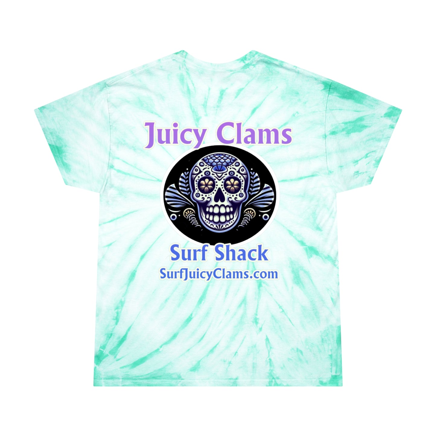 Juicy Clams Unisex Logo Cyclone Tie-Dye T-Shirt (A006)