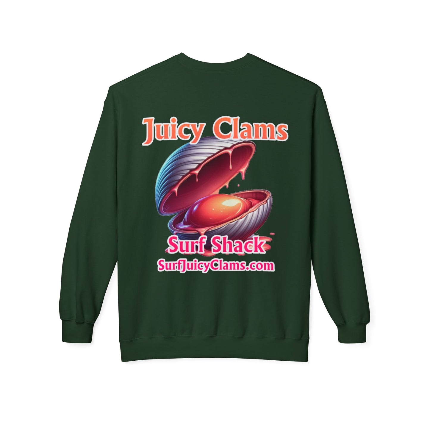 Juicy Clams Unisex Midweight Fleece Crewneck Sweatshirt (L023)