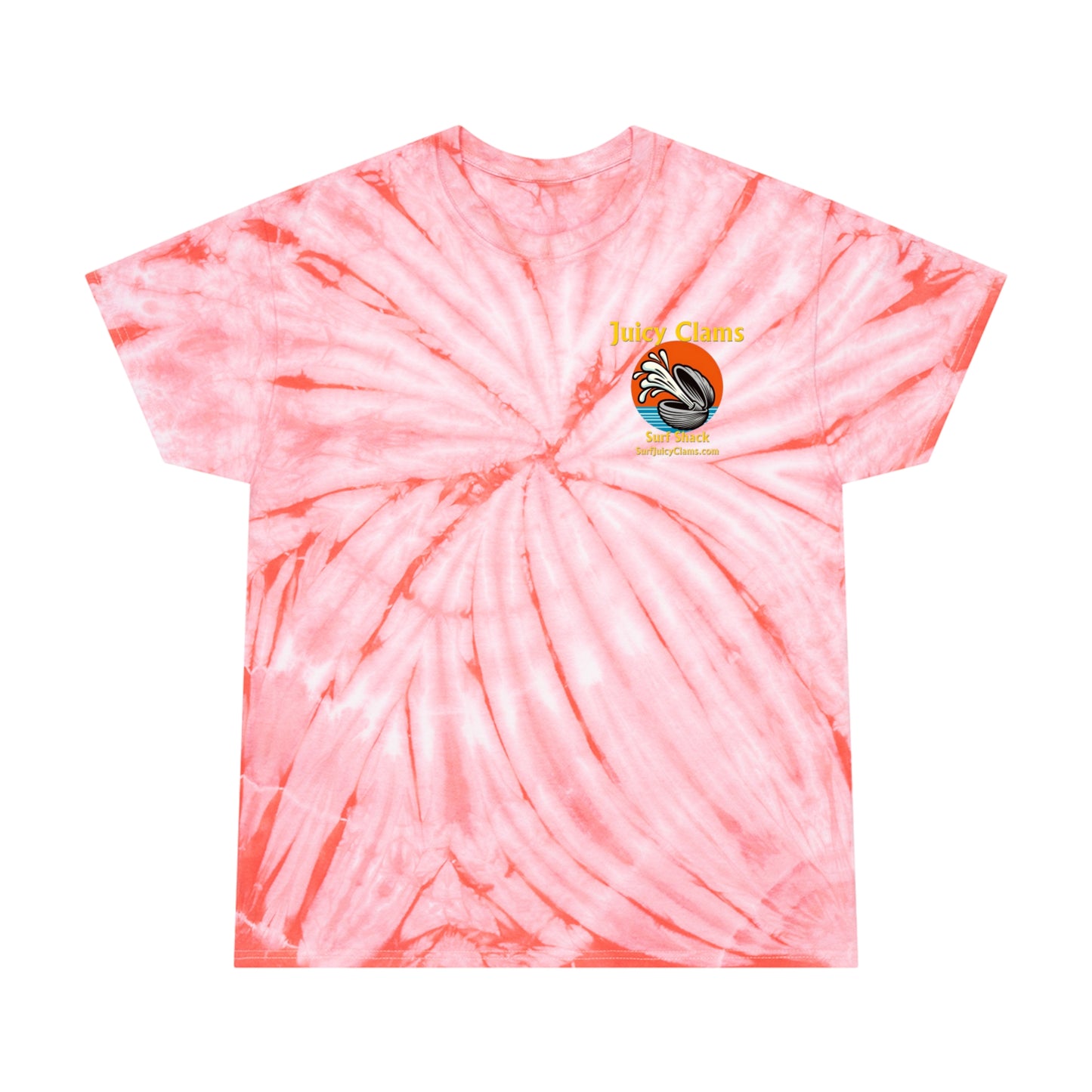 Juicy Clams Unisex Logo Cyclone Tie-Dye T-Shirt (A005)