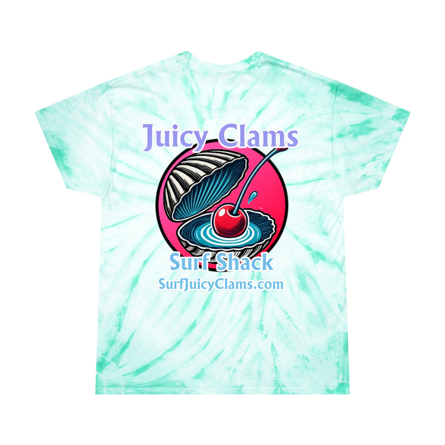Juicy Clams Unisex Logo Cyclone Tie-Dye T-Shirt (A008)