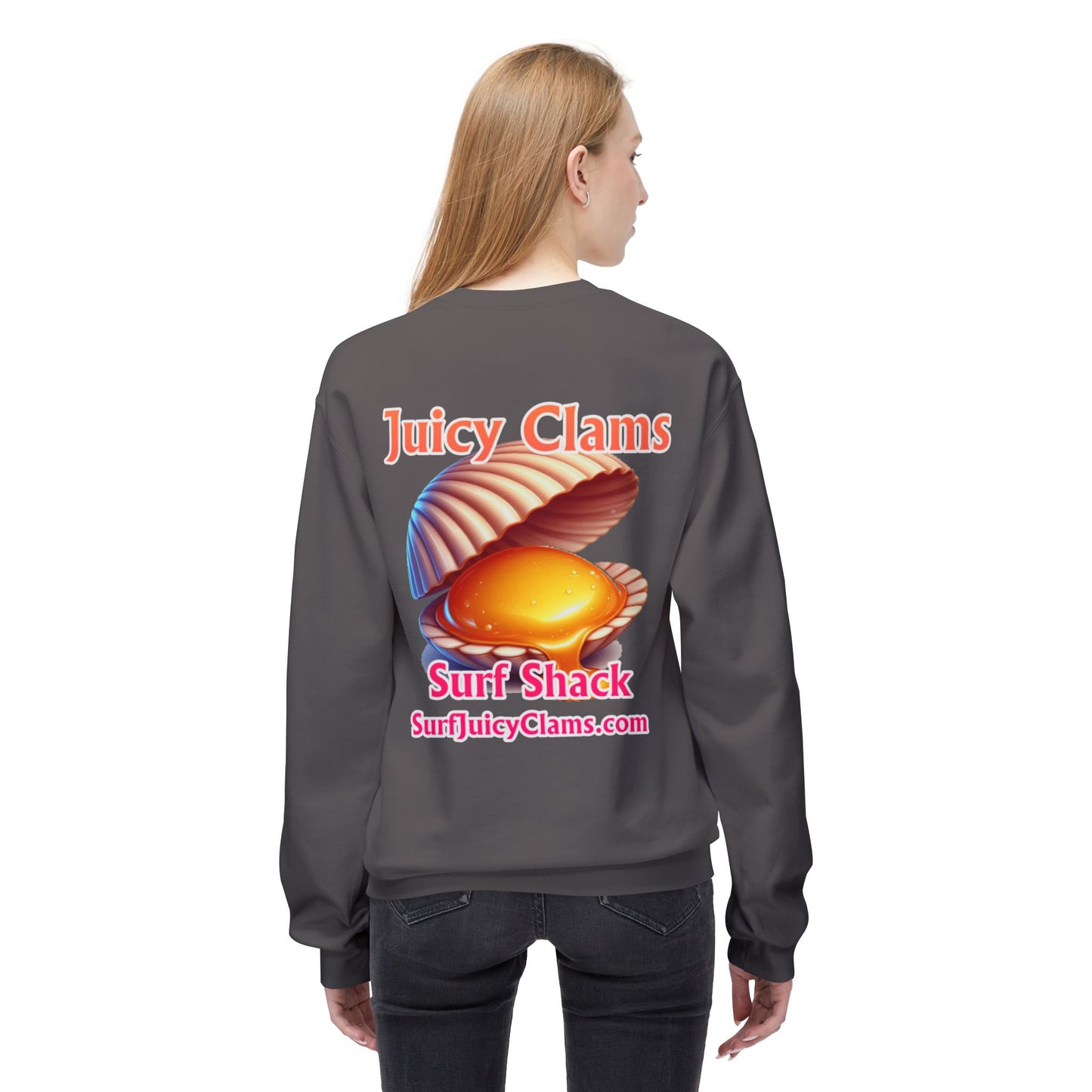 Juicy Clams Unisex Midweight Fleece Crewneck Sweatshirt (L025)