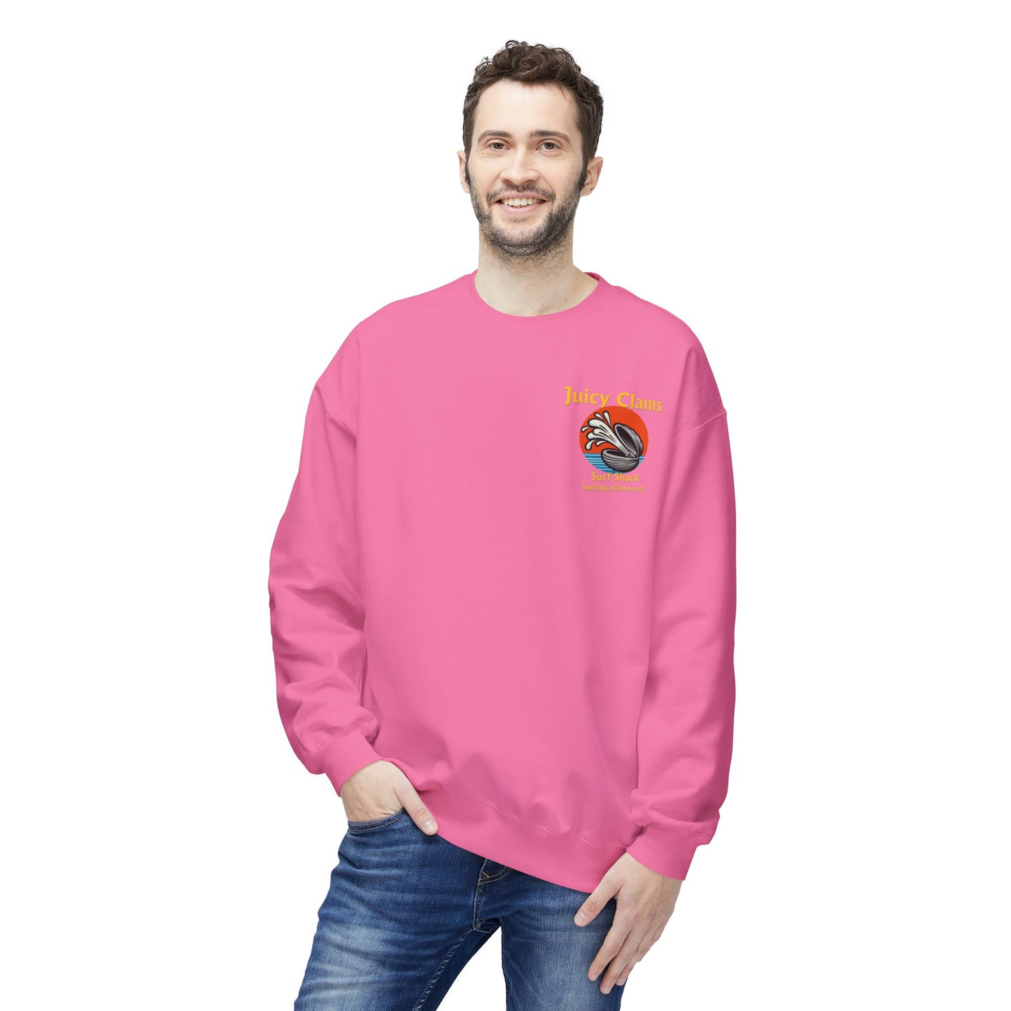 Juicy Clams Unisex Midweight Fleece Crewneck Sweatshirt (L005)