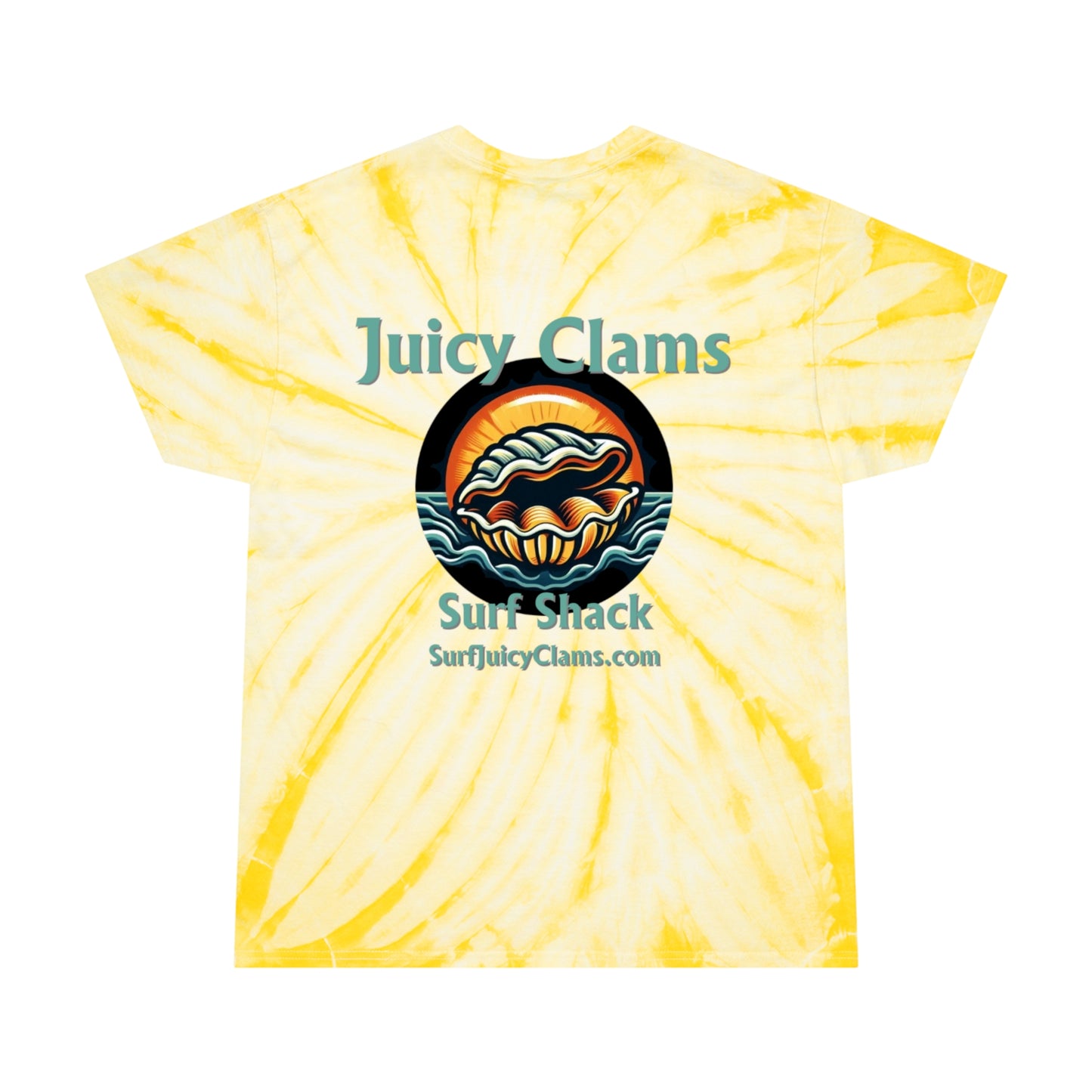 Juicy Clams Unisex Logo Cyclone Tie-Dye T-Shirt (A002)