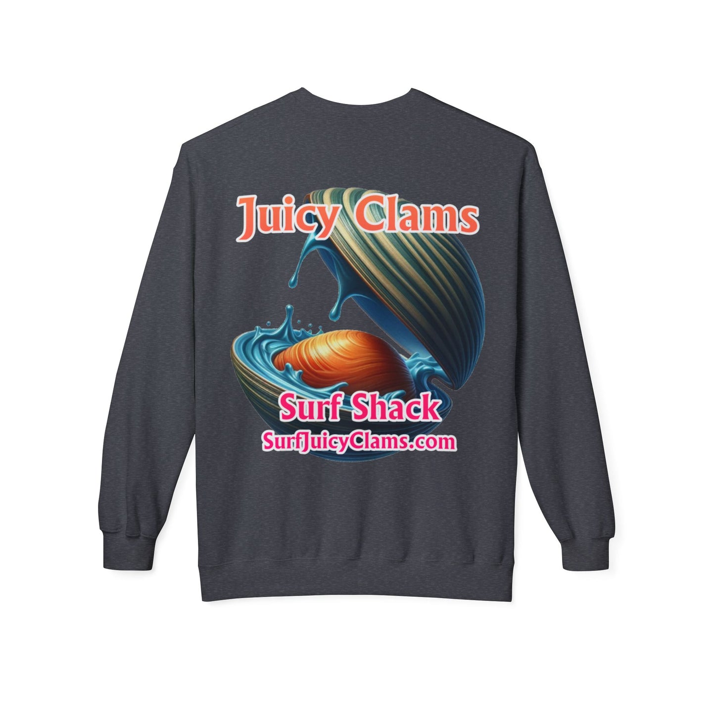 Juicy Clams Unisex Midweight Fleece Crewneck Sweatshirt (L028)