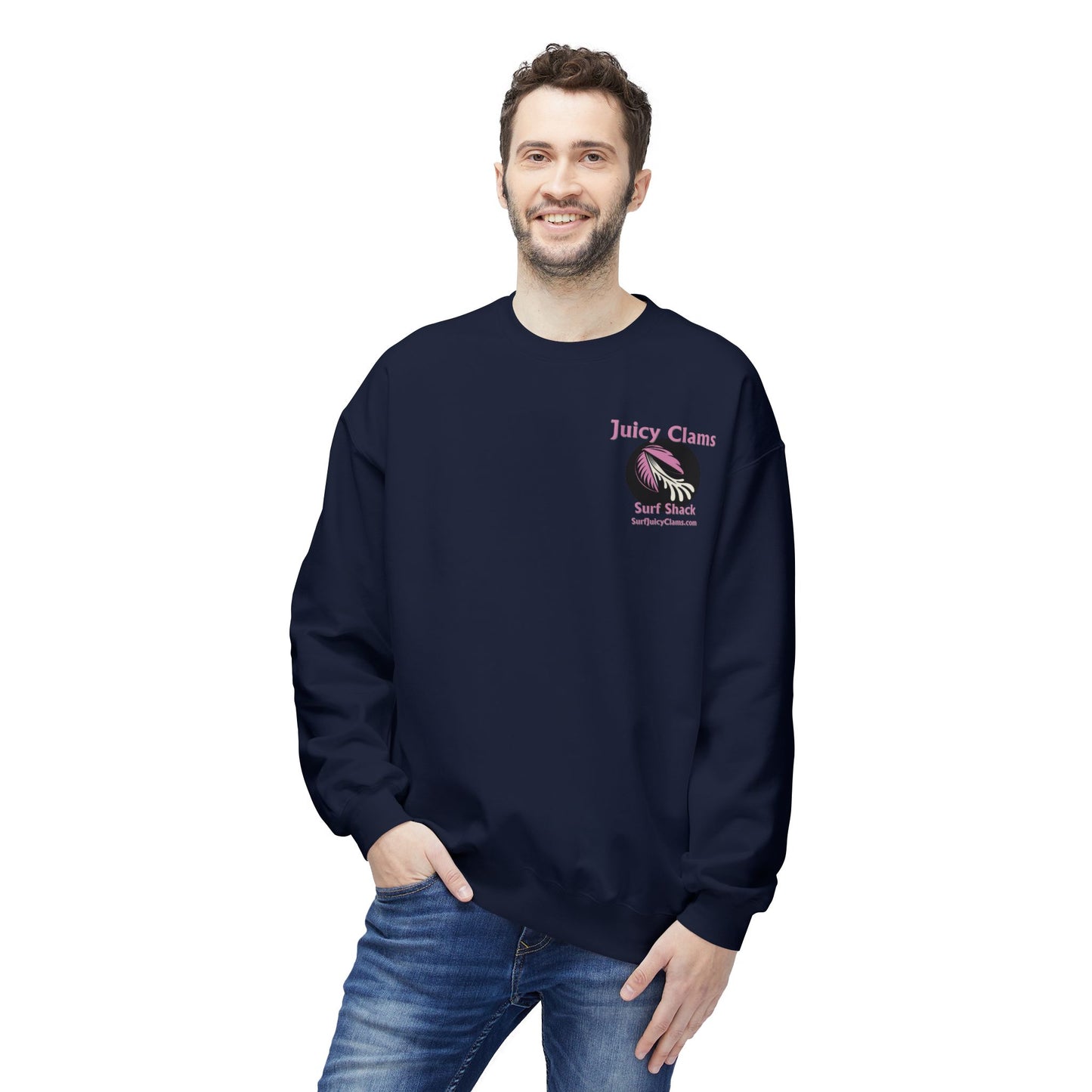 Juicy Clams Unisex Midweight Fleece Crewneck Sweatshirt (L001)