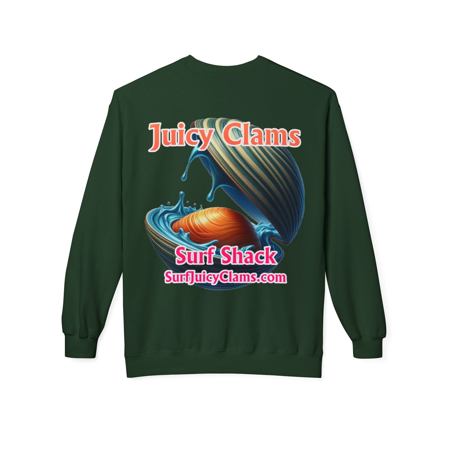 Juicy Clams Unisex Midweight Fleece Crewneck Sweatshirt (L028)