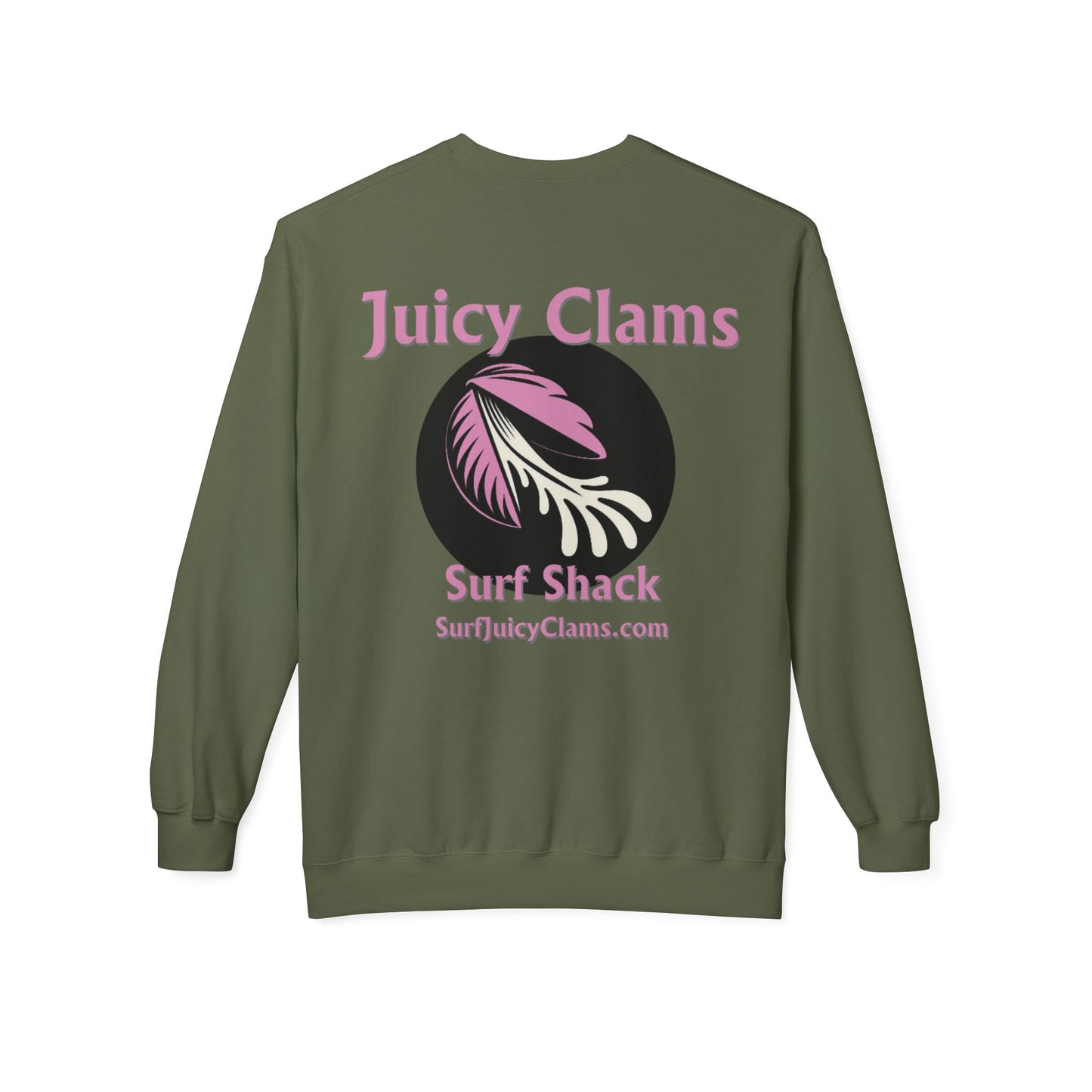 Juicy Clams Unisex Midweight Fleece Crewneck Sweatshirt (L001)