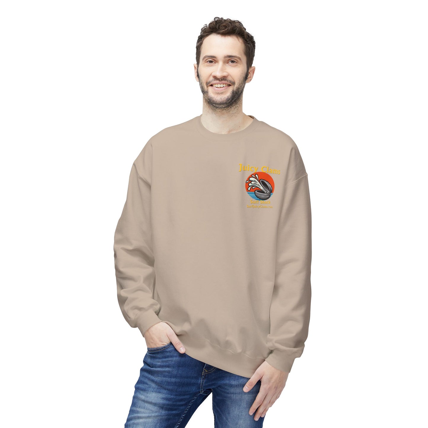 Juicy Clams Unisex Midweight Fleece Crewneck Sweatshirt (L005)