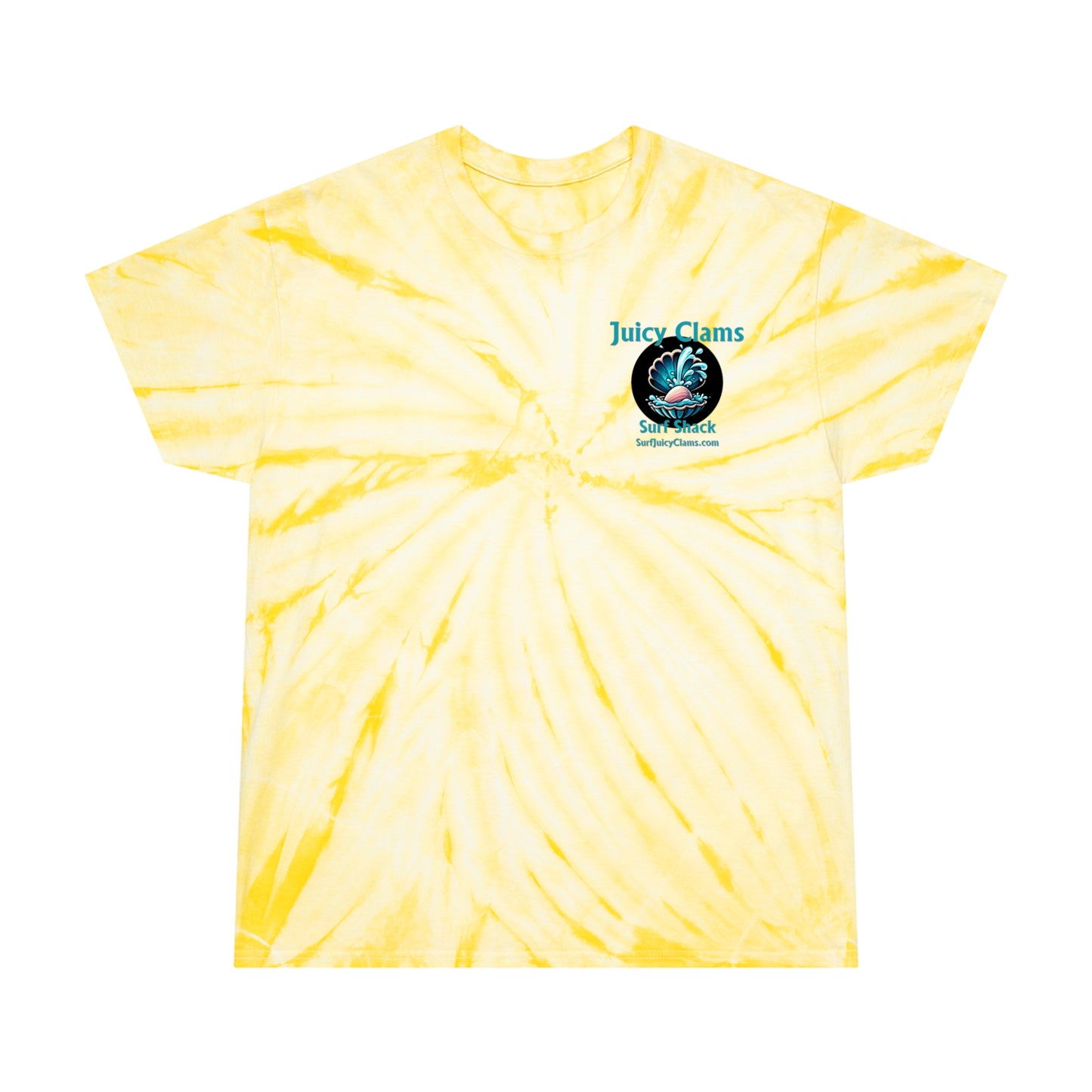 Juicy Clams Unisex Logo Cyclone Tie-Dye T-Shirt (A004)