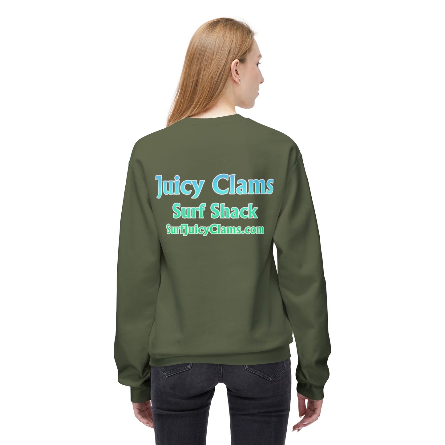 Juicy Clams Unisex Midweight Fleece Crewneck Sweatshirt (P205)