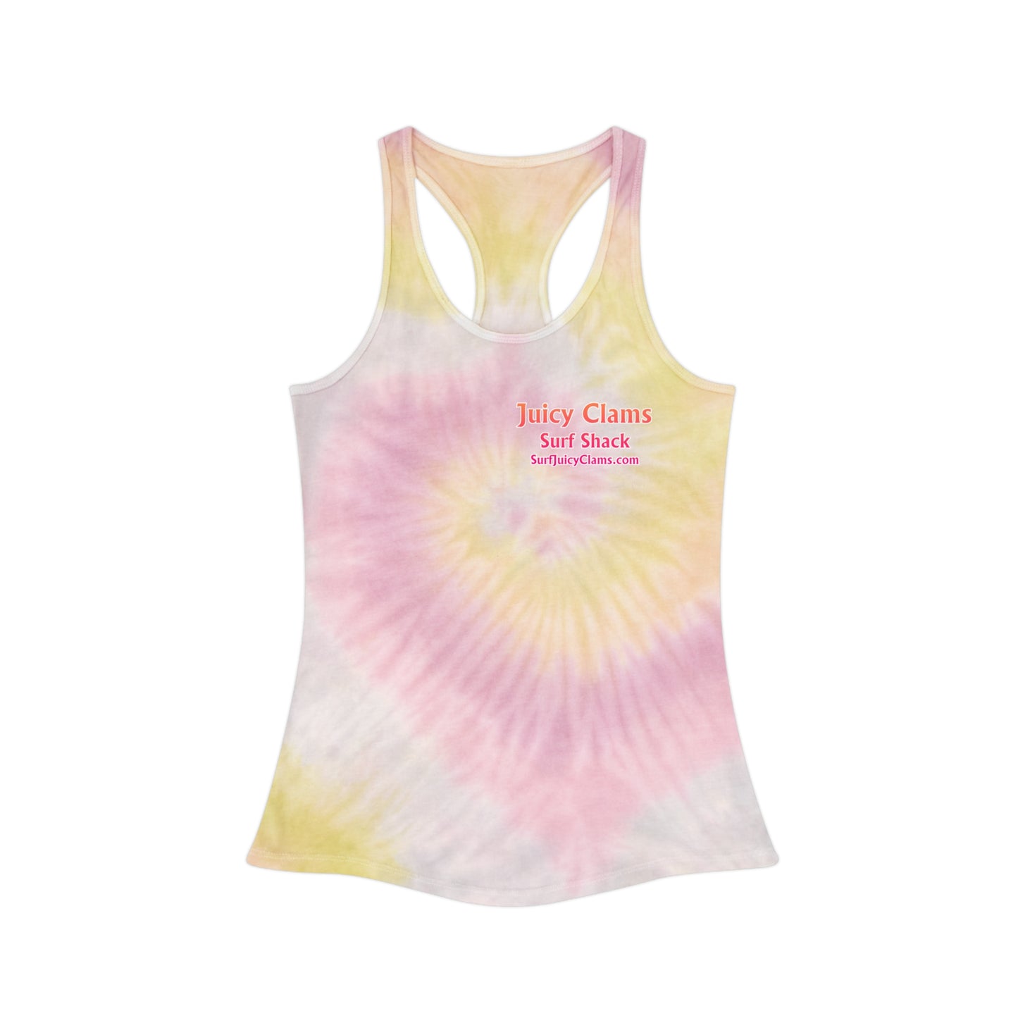 Juicy Clams Tie Dye Racerback Tank Top (D041)