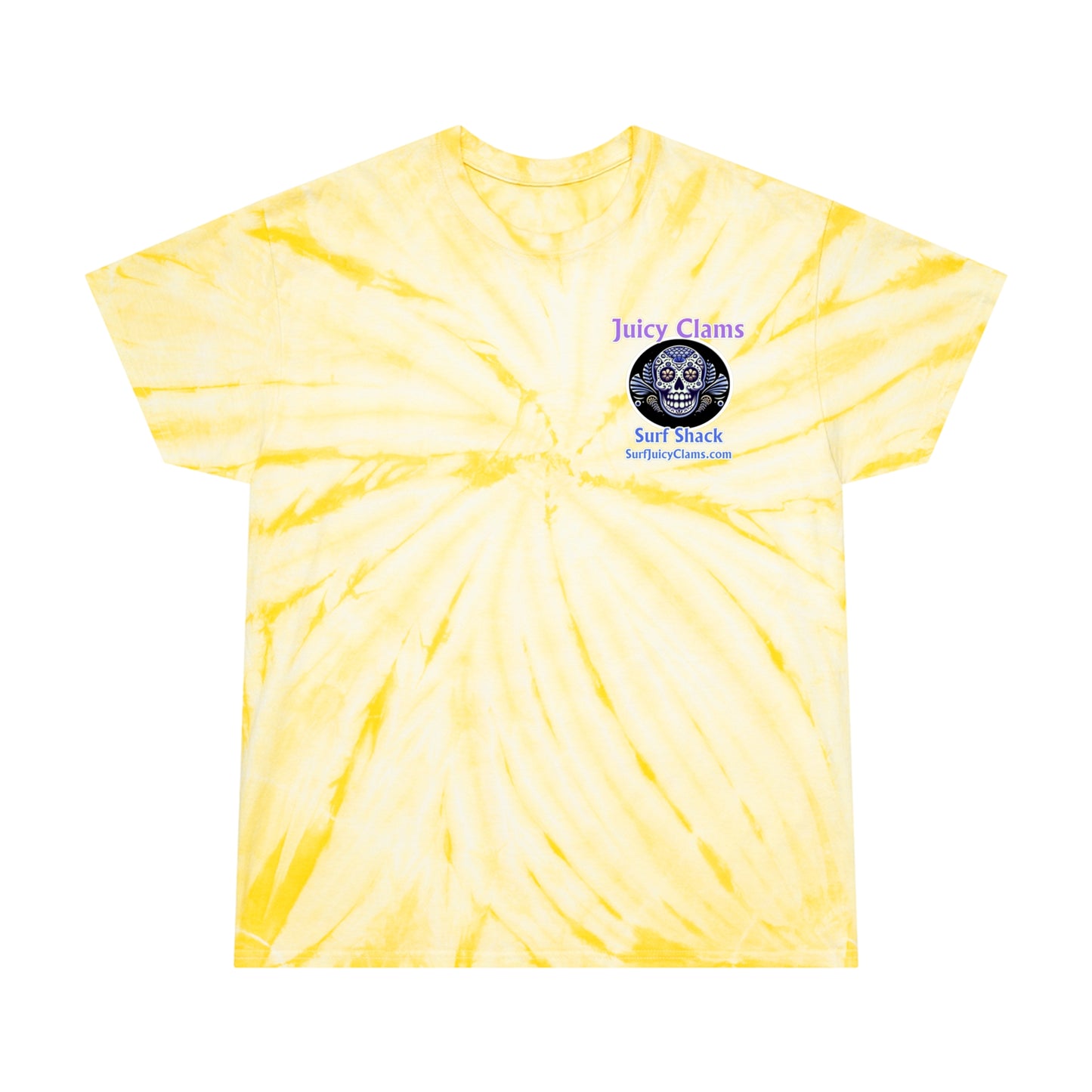 Juicy Clams Unisex Logo Cyclone Tie-Dye T-Shirt (A006)