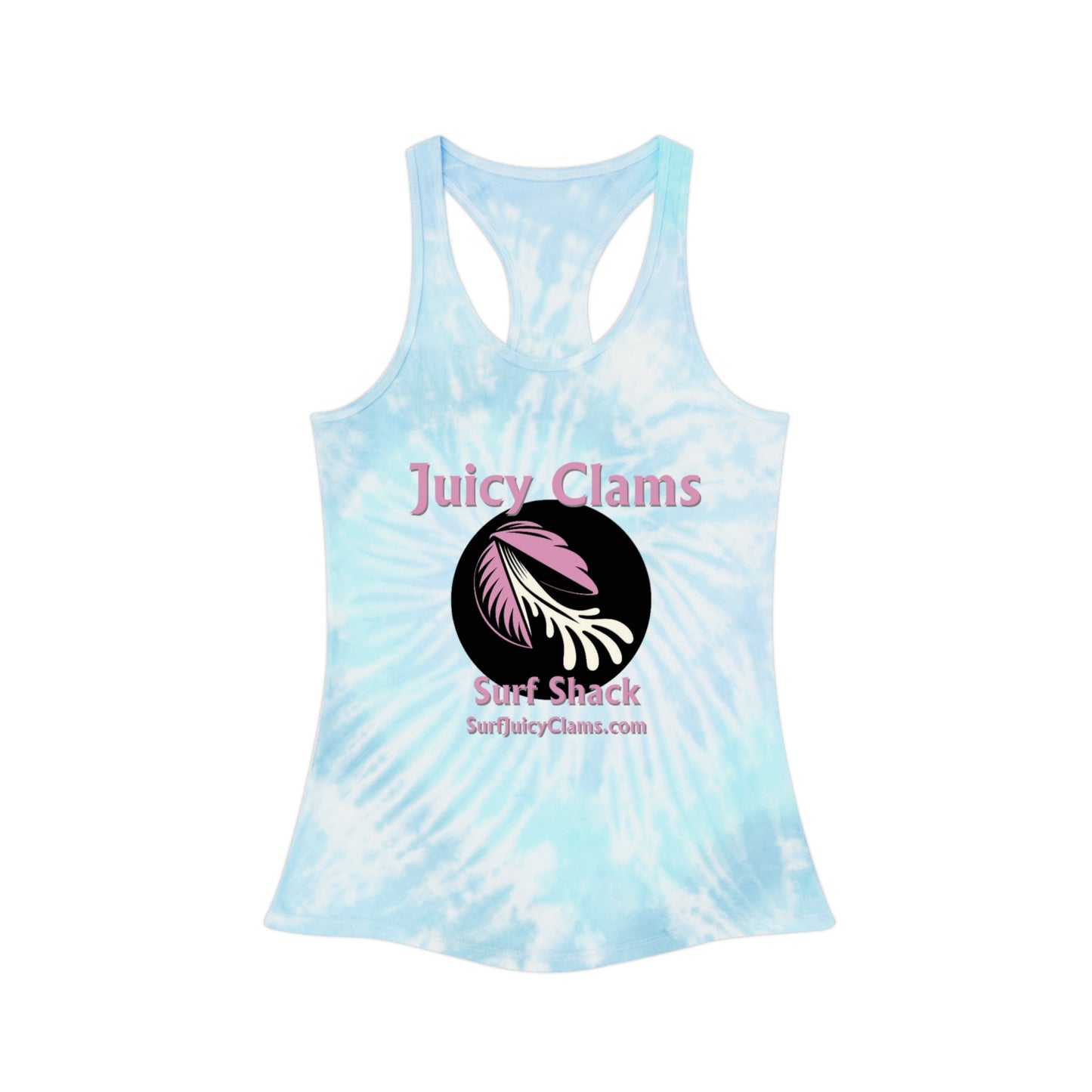 Juicy Clams Tie Dye Racerback Tank Top (L001)