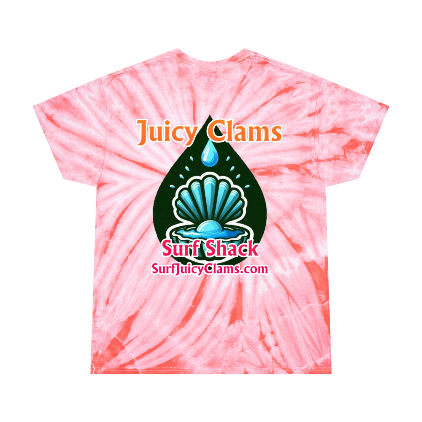 Juicy Clams Unisex Logo Cyclone Tie-Dye T-Shirt (A015)