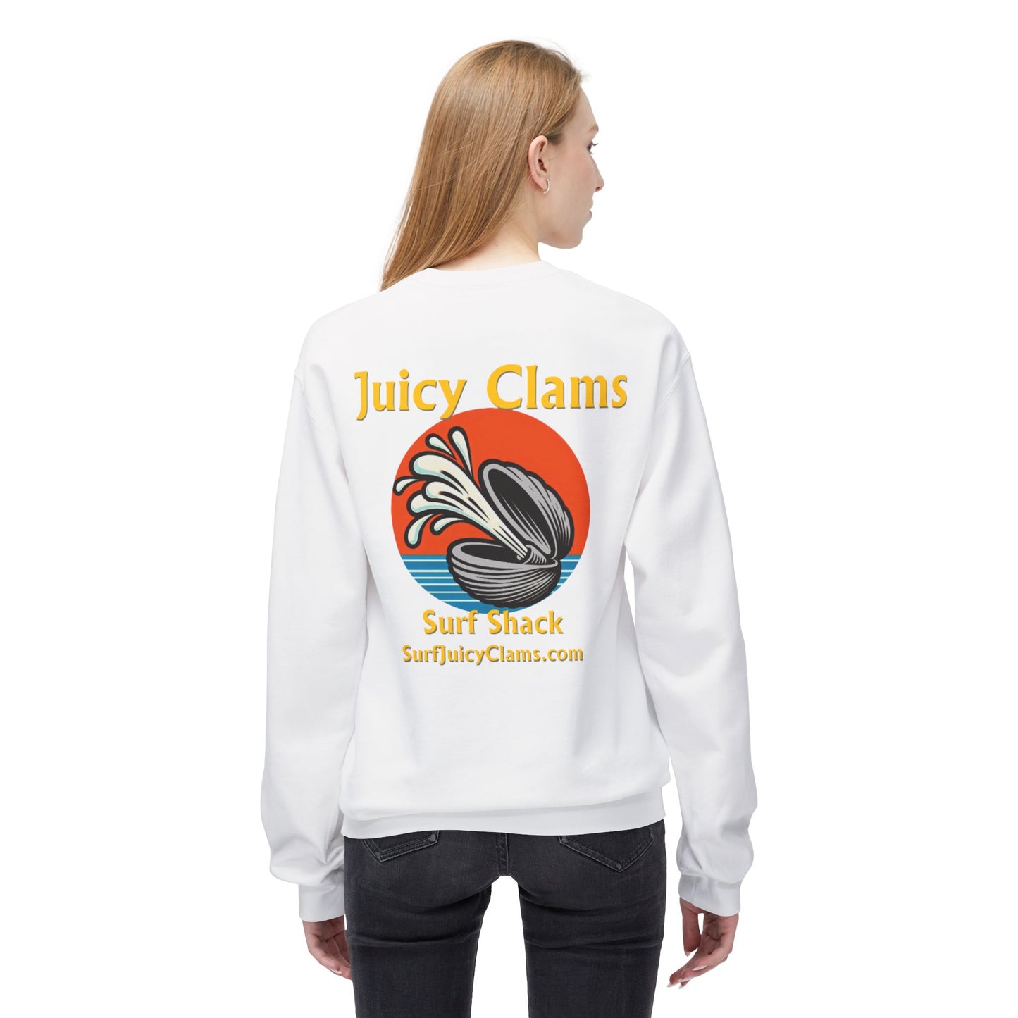 Juicy Clams Unisex Midweight Fleece Crewneck Sweatshirt (L005)