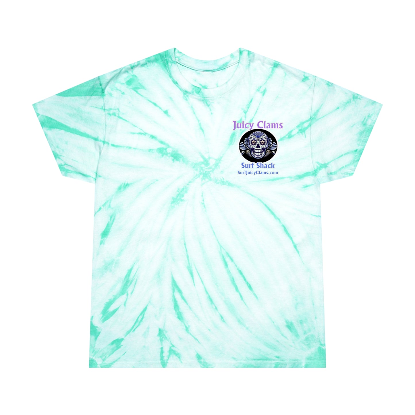 Juicy Clams Unisex Logo Cyclone Tie-Dye T-Shirt (A006)