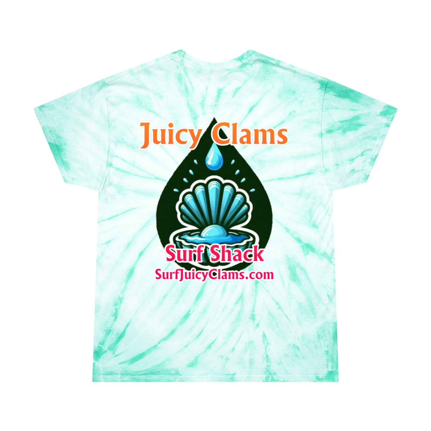 Juicy Clams Unisex Logo Cyclone Tie-Dye T-Shirt (A015)
