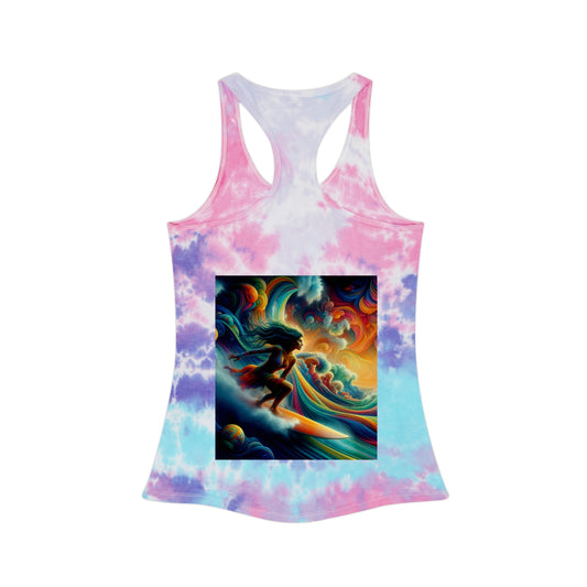 Juicy Clams Tie Dye Racerback Tank Top (D016)