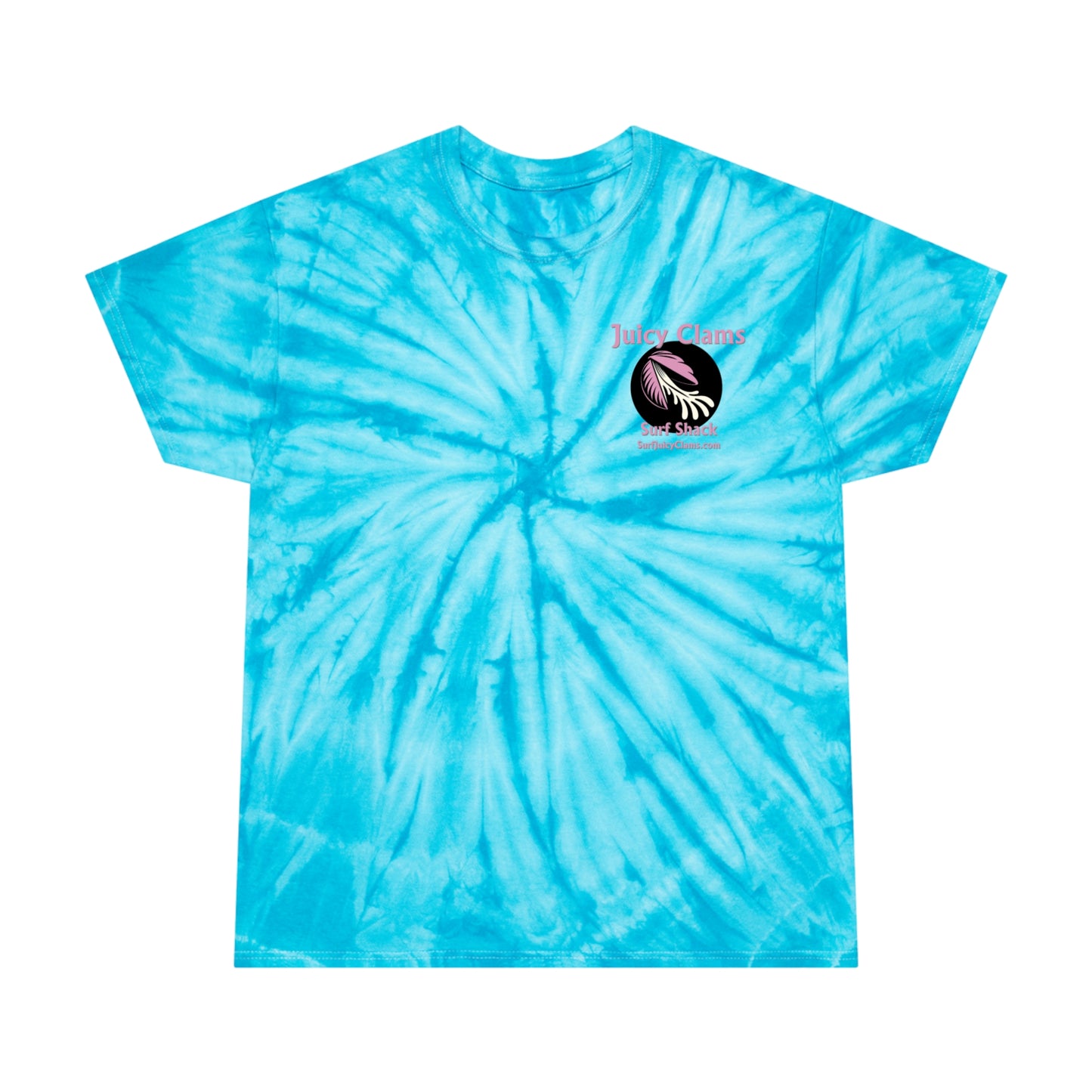 Juicy Clams Unisex Logo Cyclone Tie-Dye T-Shirt (A001)