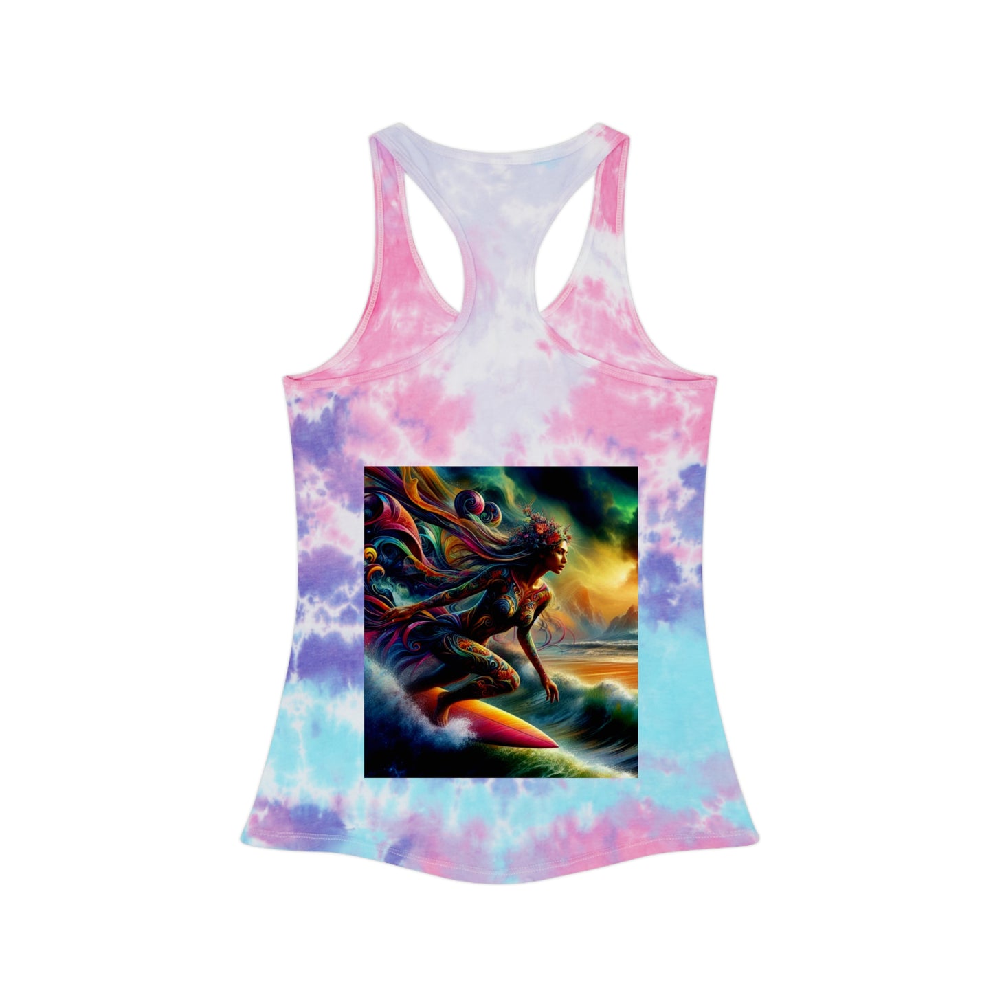 Juicy Clams Tie Dye Racerback Tank Top (D009)