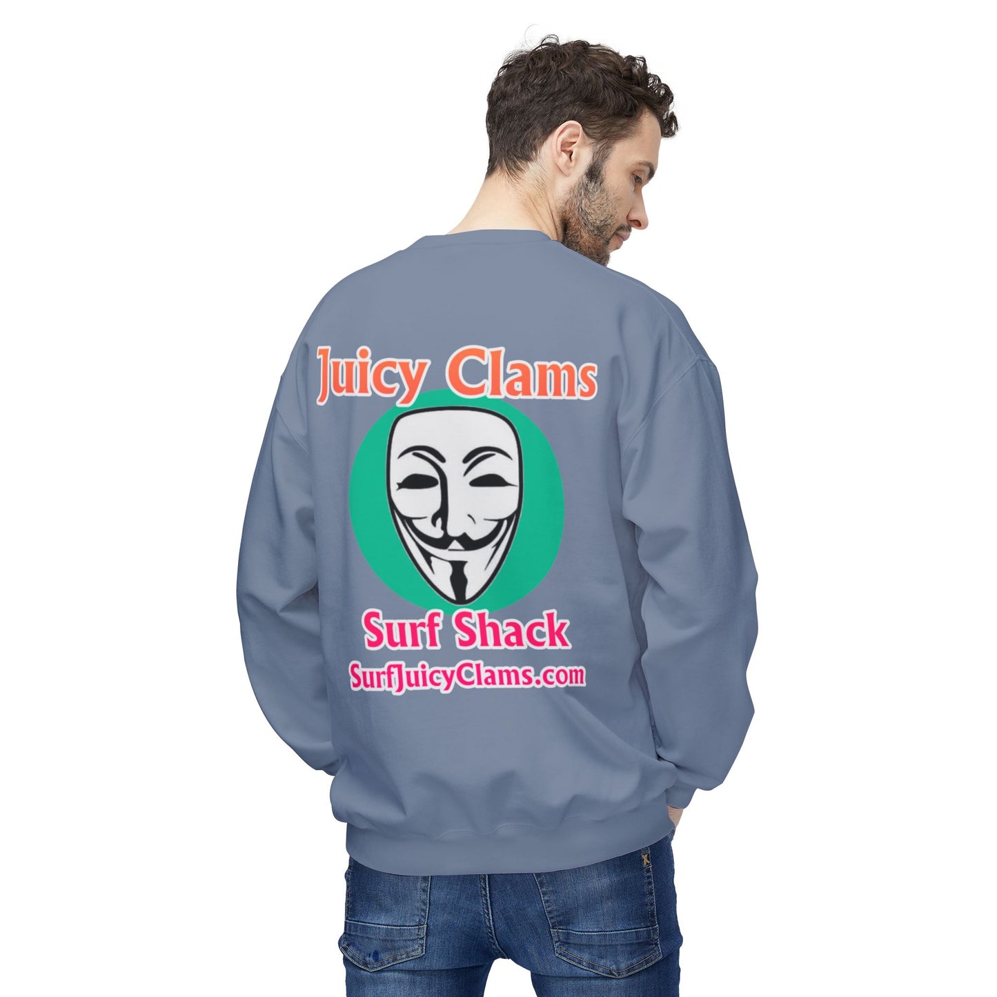 Juicy Clams Unisex Midweight Fleece Crewneck Sweatshirt (L030)