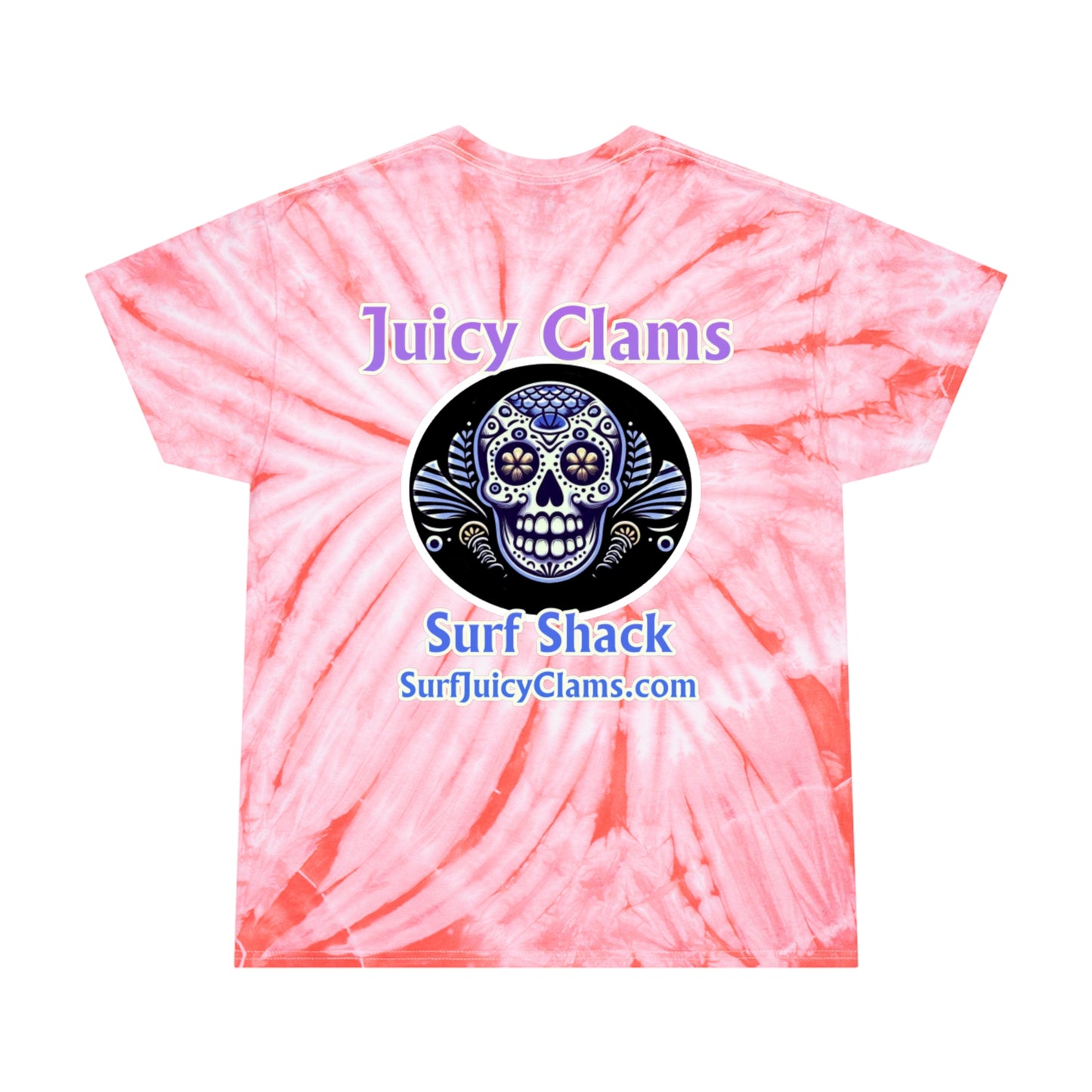 Juicy Clams Unisex Logo Cyclone Tie-Dye T-Shirt (A006)