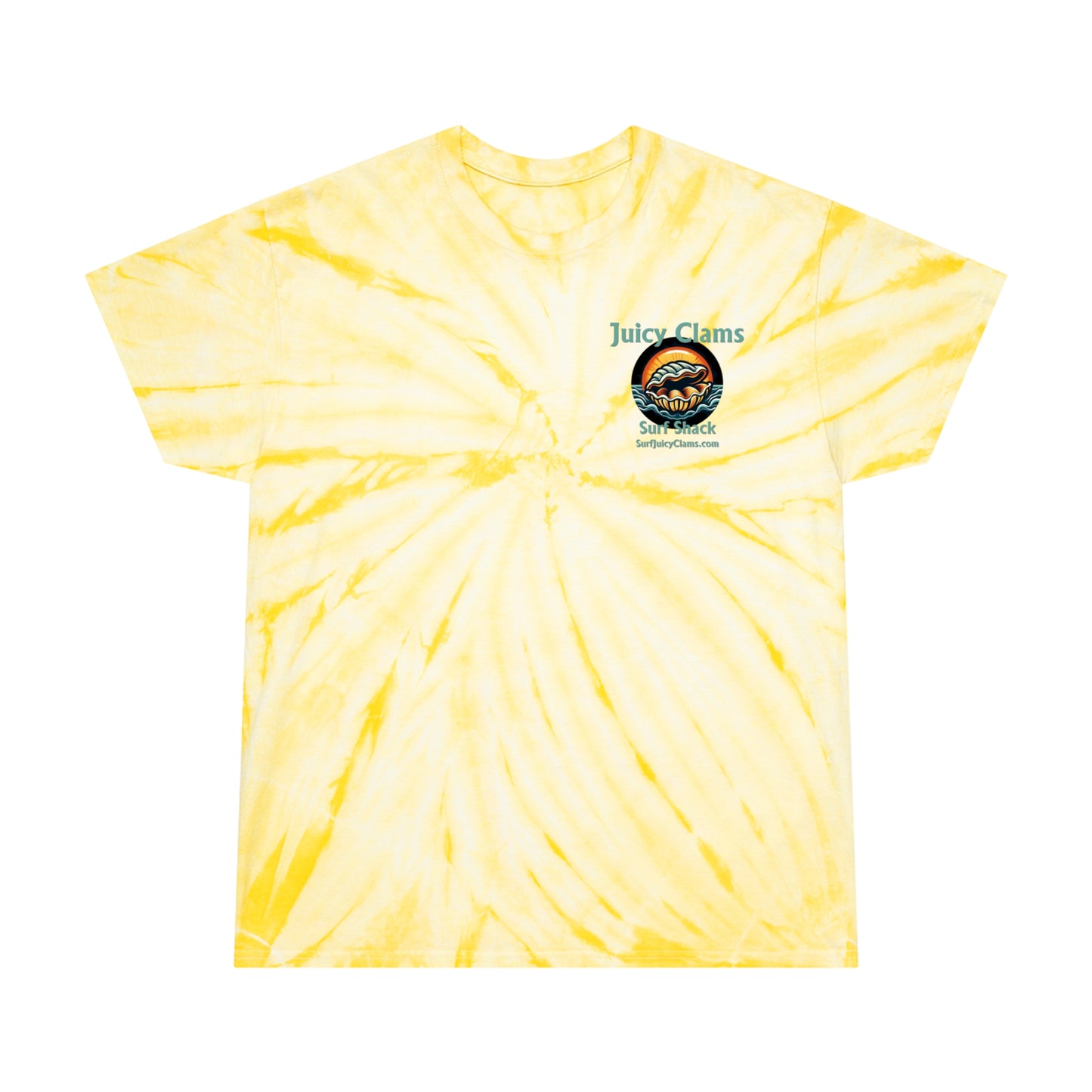 Juicy Clams Unisex Logo Cyclone Tie-Dye T-Shirt (A002)