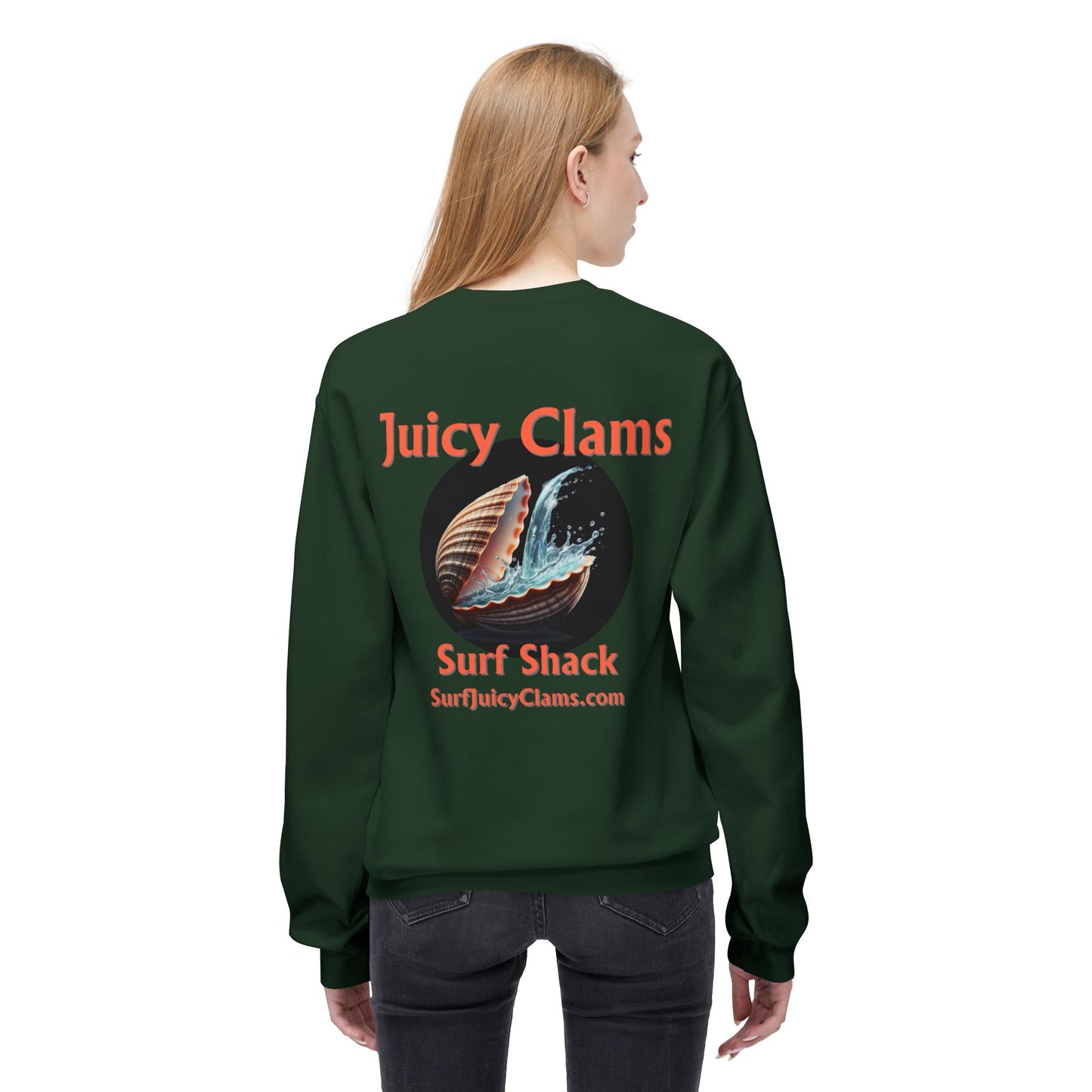 Juicy Clams Unisex Midweight Fleece Crewneck Sweatshirt (L007)