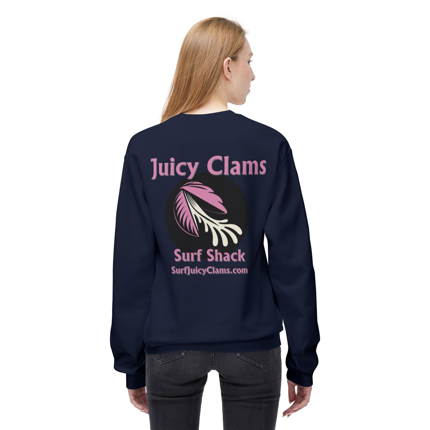 Juicy Clams Unisex Midweight Fleece Crewneck Sweatshirt (L001)